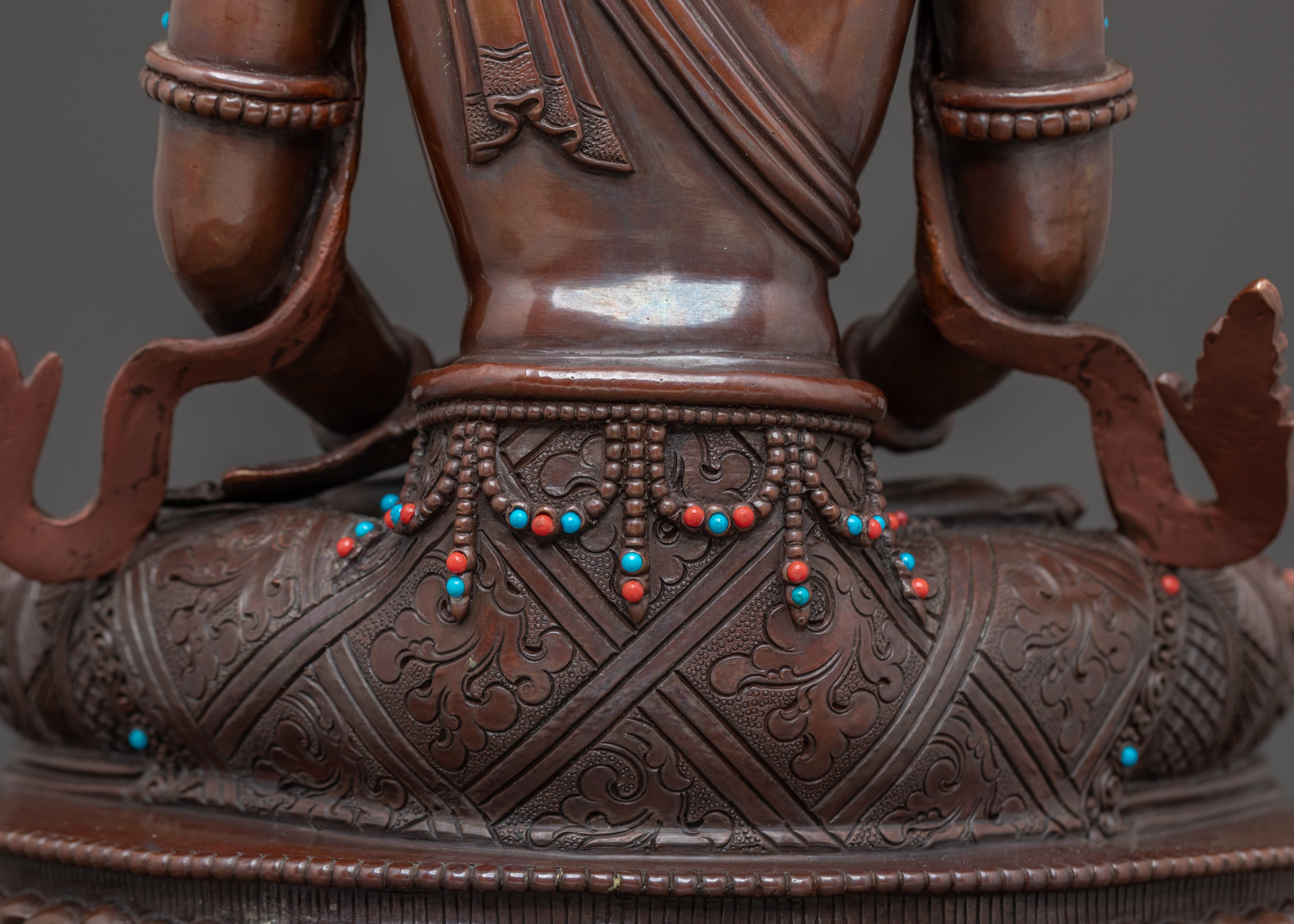 Handcrafted Copper Statue of Bodhisattva Amitayus | Buddha of Longevity