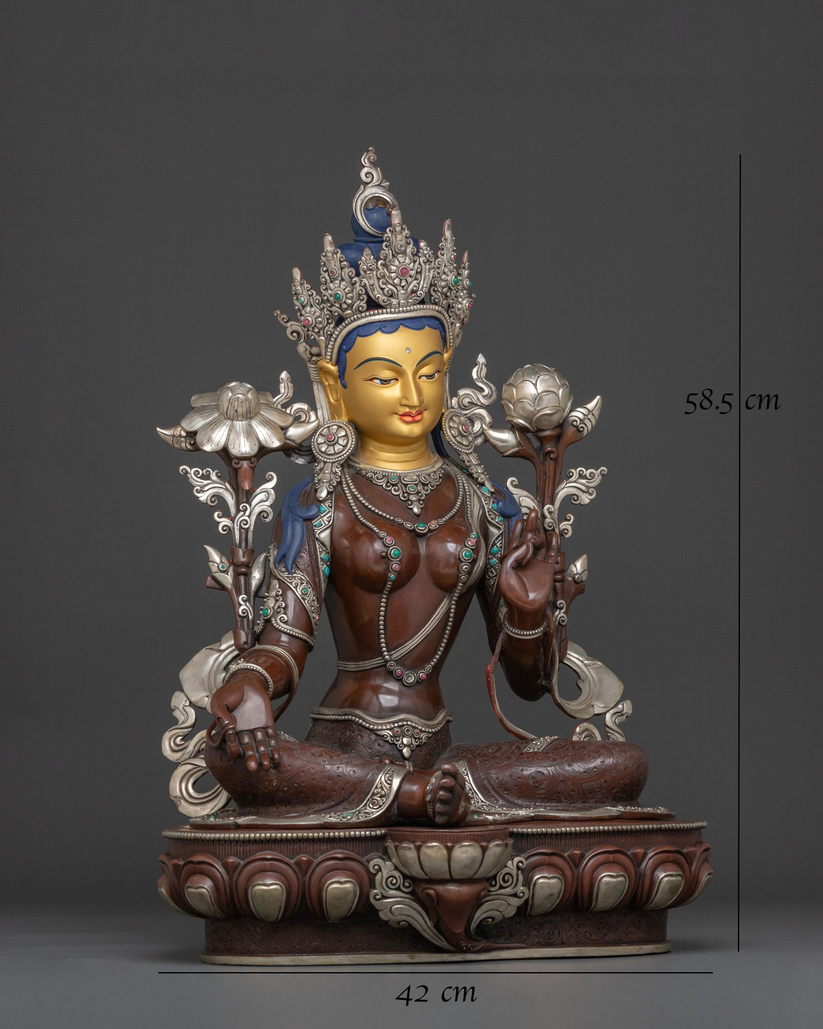 Protector Green Tara Statue | Compassionate Goddess