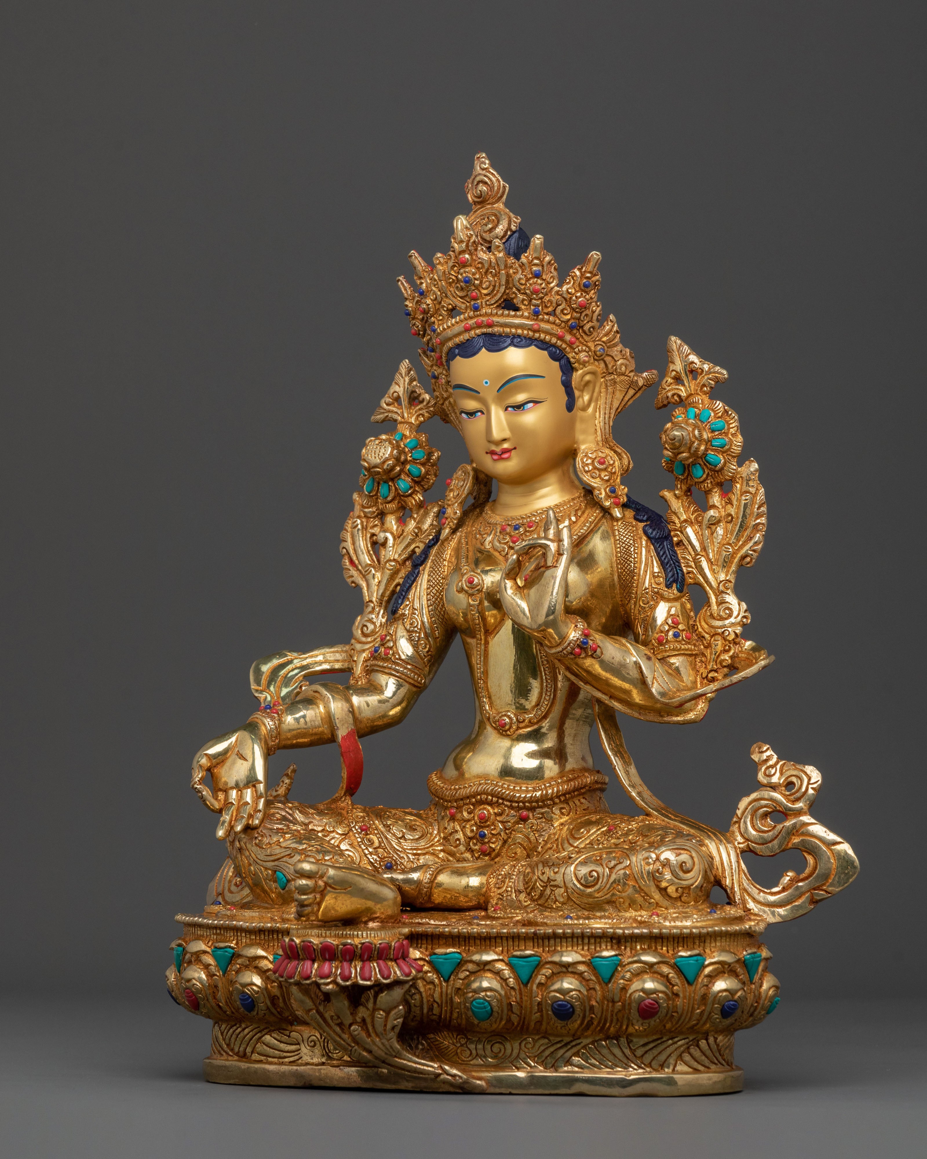 Shyama Tara Sacred Sculpture | Tibetan Buddhist Goddess