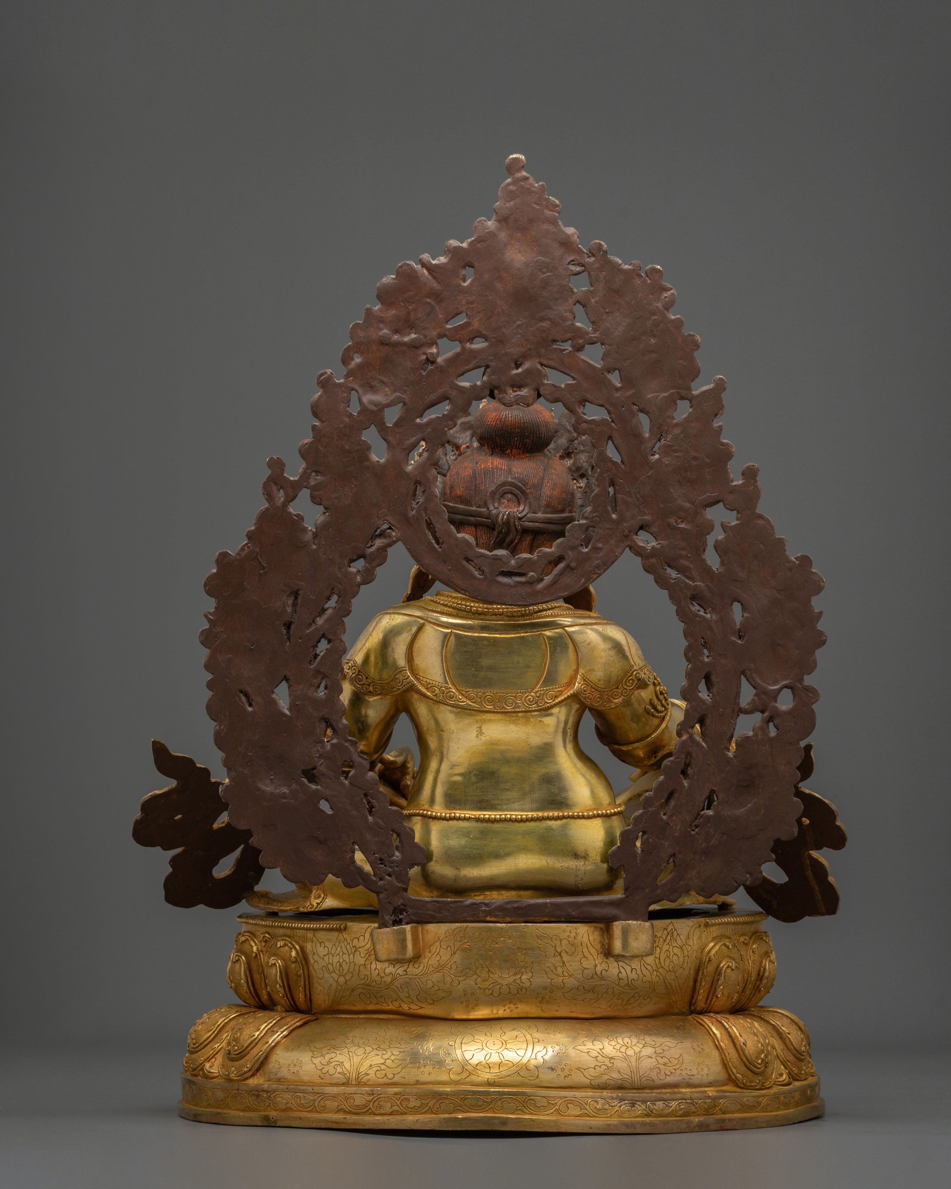 Dzambhala Golden Statue | Copper Figurine of Wealth Deity
