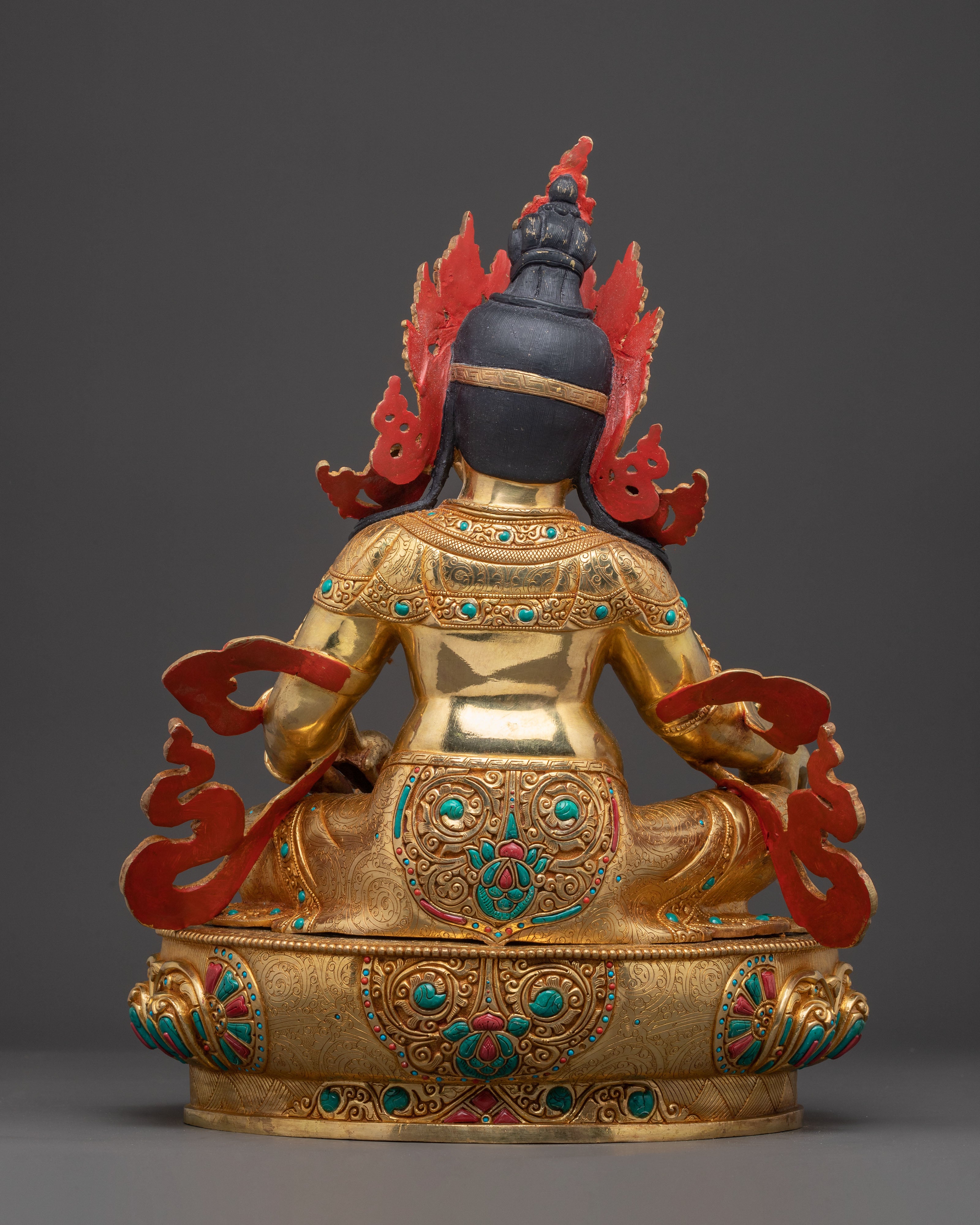 Handmade Sacred Dzambhala Statue: Buddhist God of Wealth