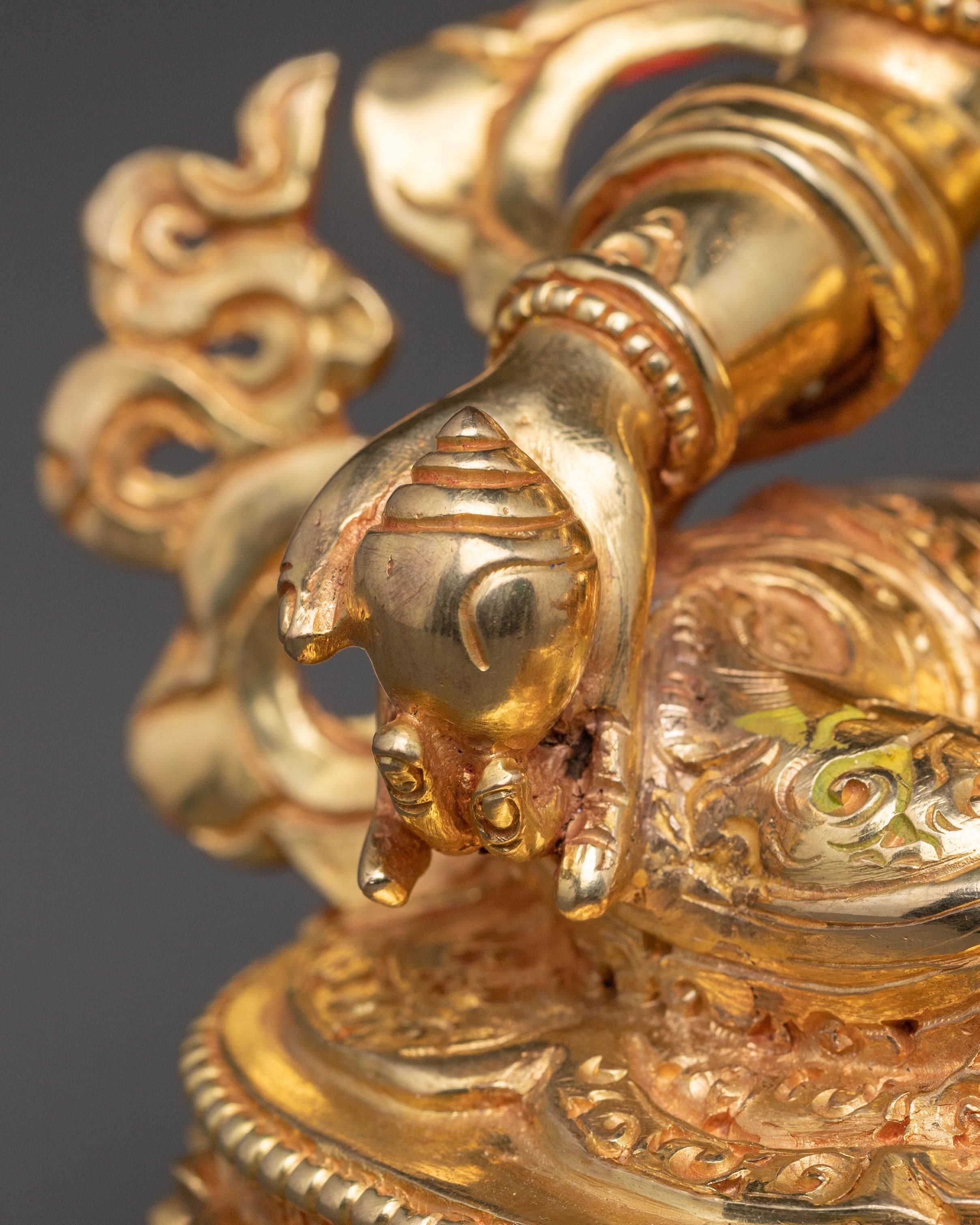 24K Gold Gilded Guardian Dzambhala Prosperity Statue