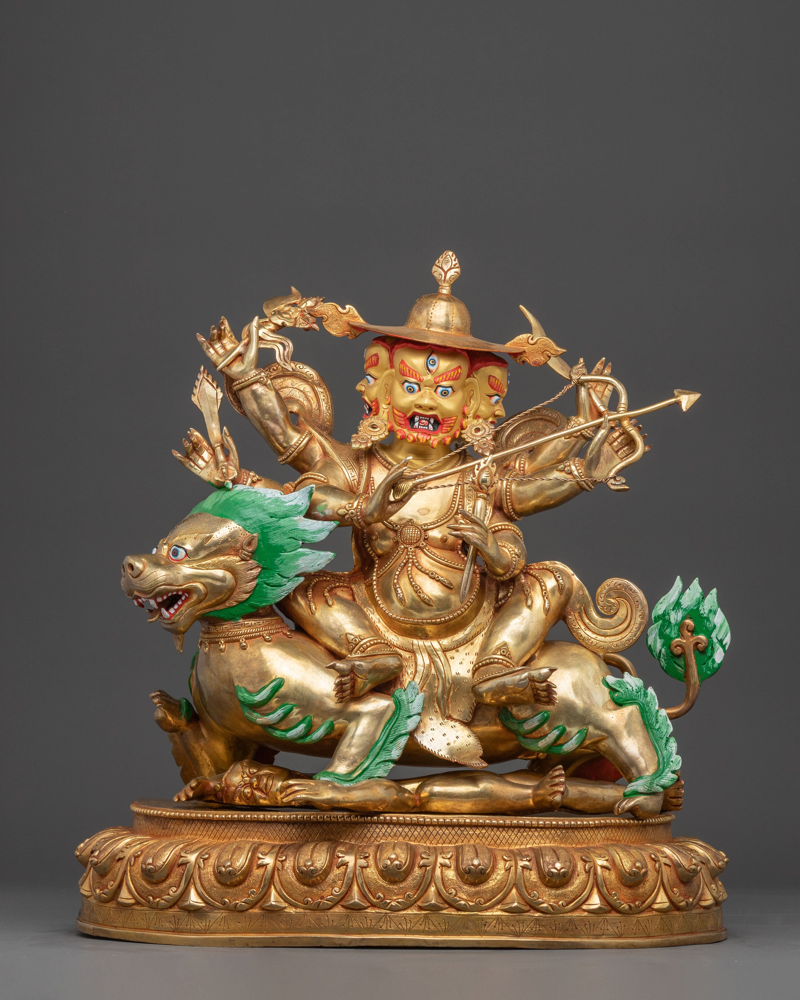 Pehar Gyalpo Statue: Protector of the Dharma | Wrathful Tibetan Deity