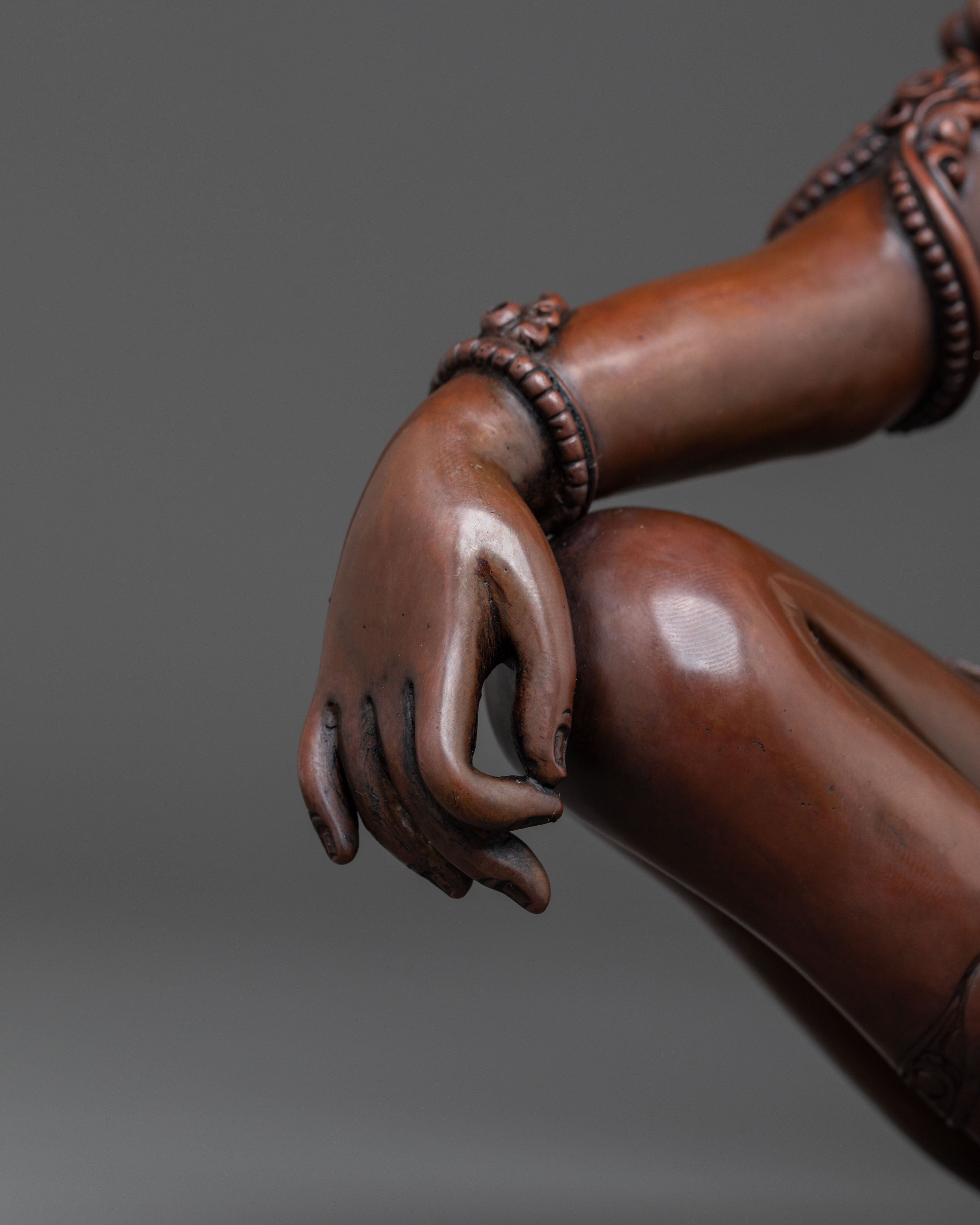 Statue of Eternal Savior Lokeshwor – Oxidized Copper