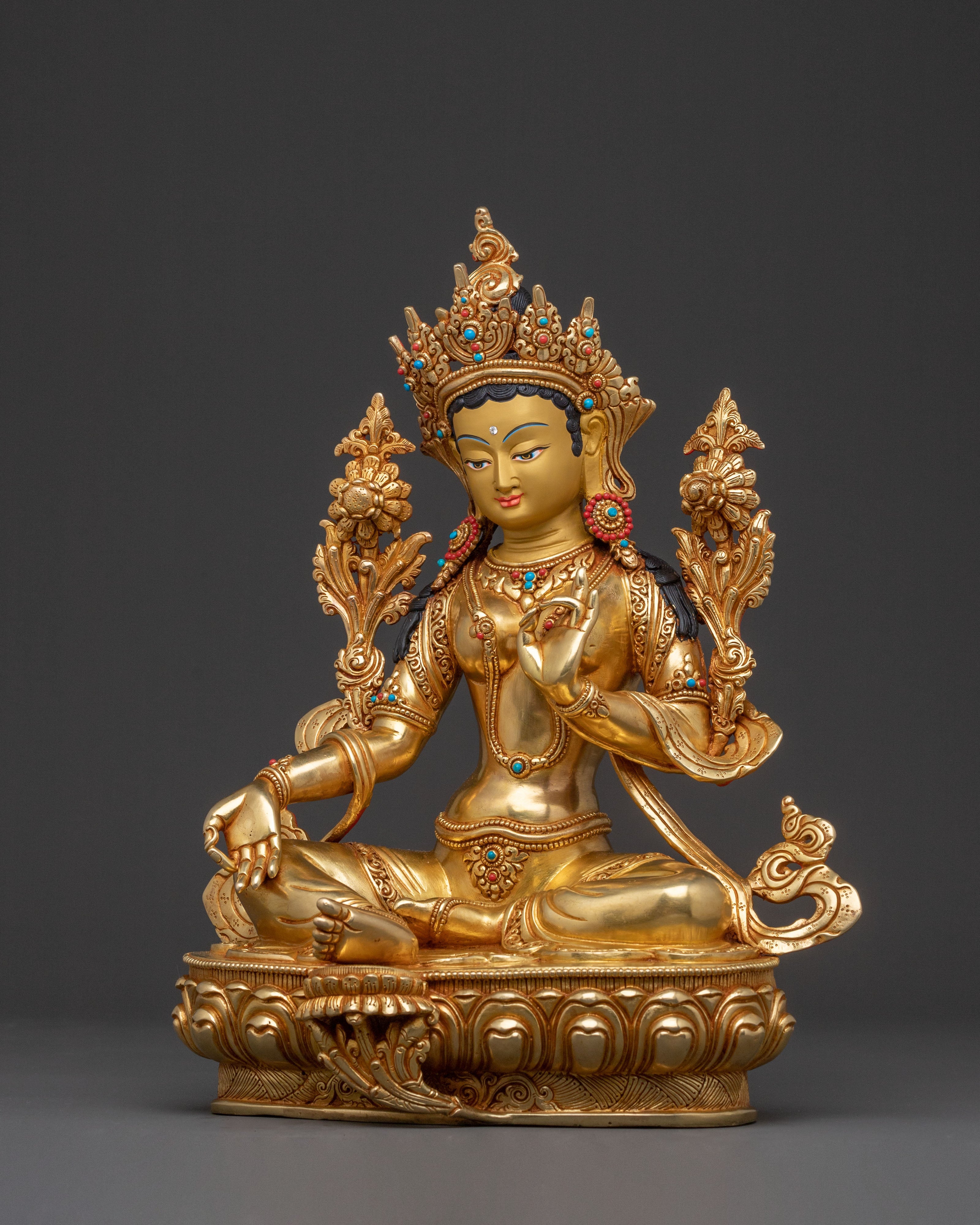 Green Tara Divine Statue | Tibetan Goddess of Compassion