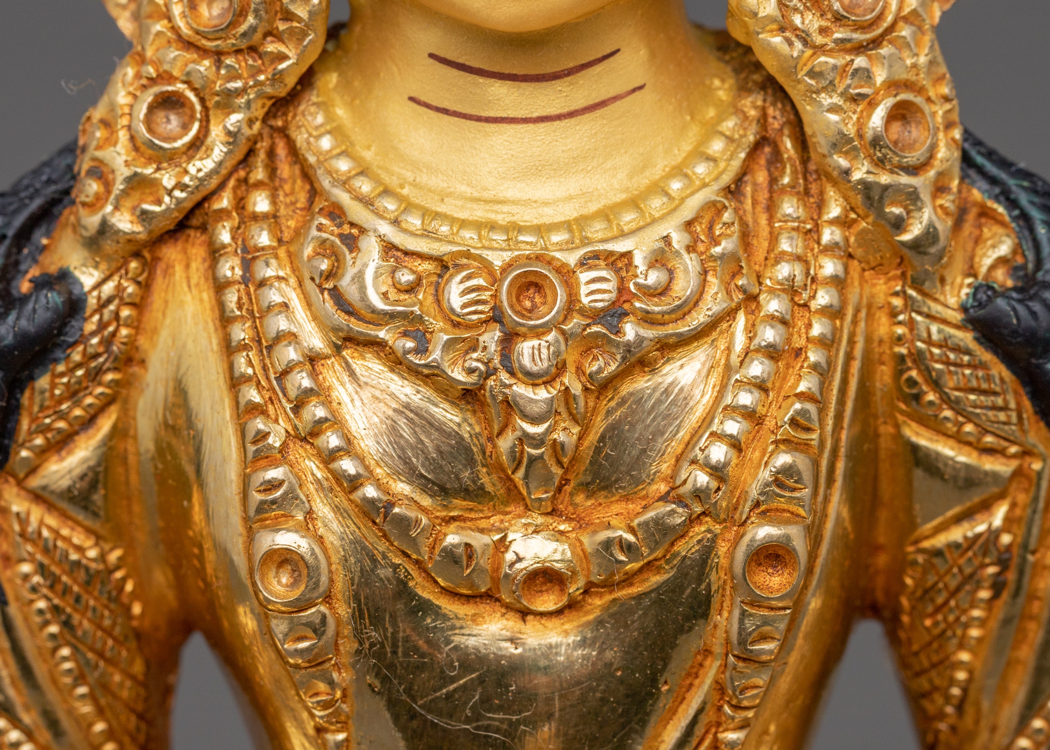 Amitayus Copper Statue Symbolizing Longevity | Handmade in Nepal