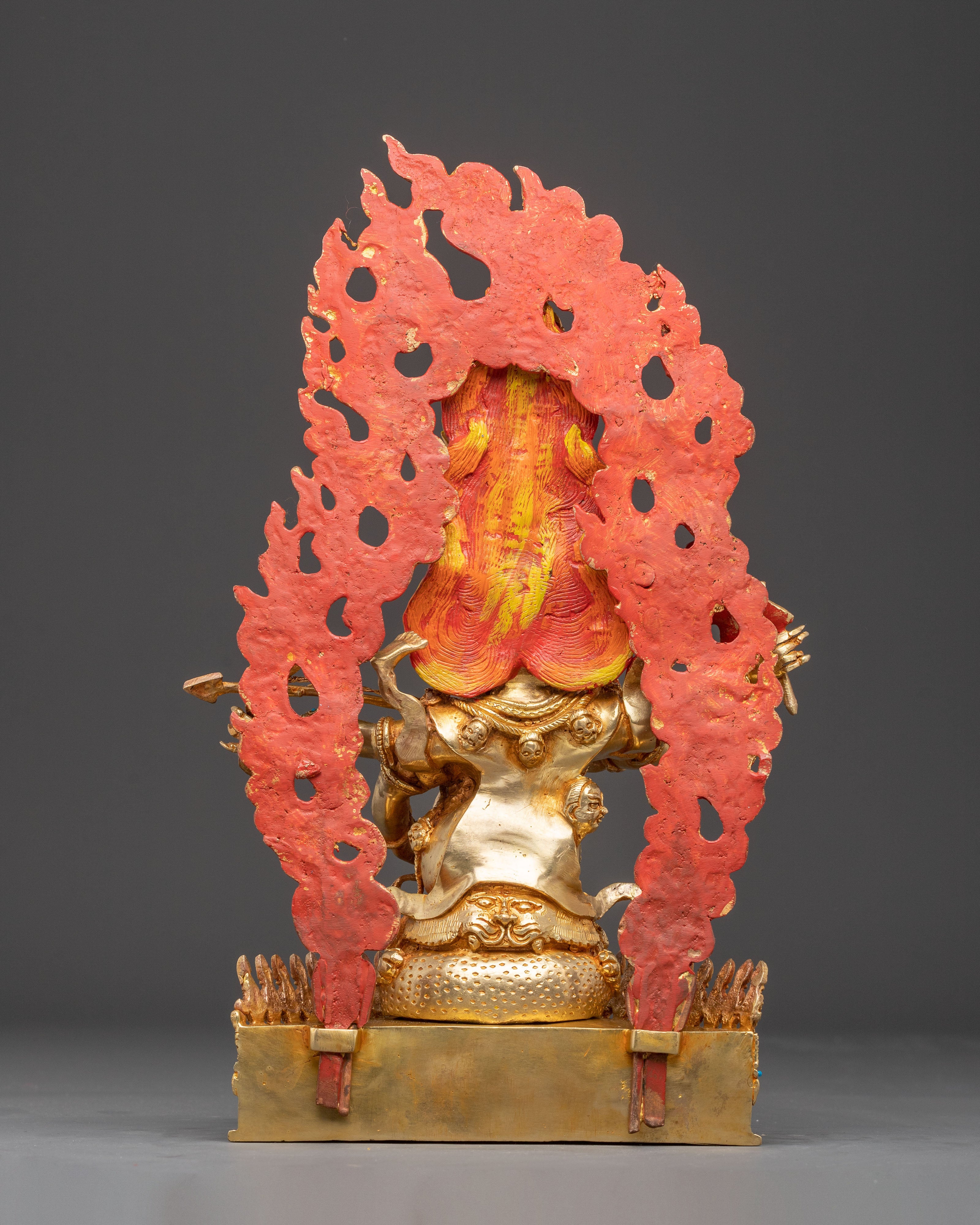 Handmade Copper Rahula Statue | Fierce Guardian Deity