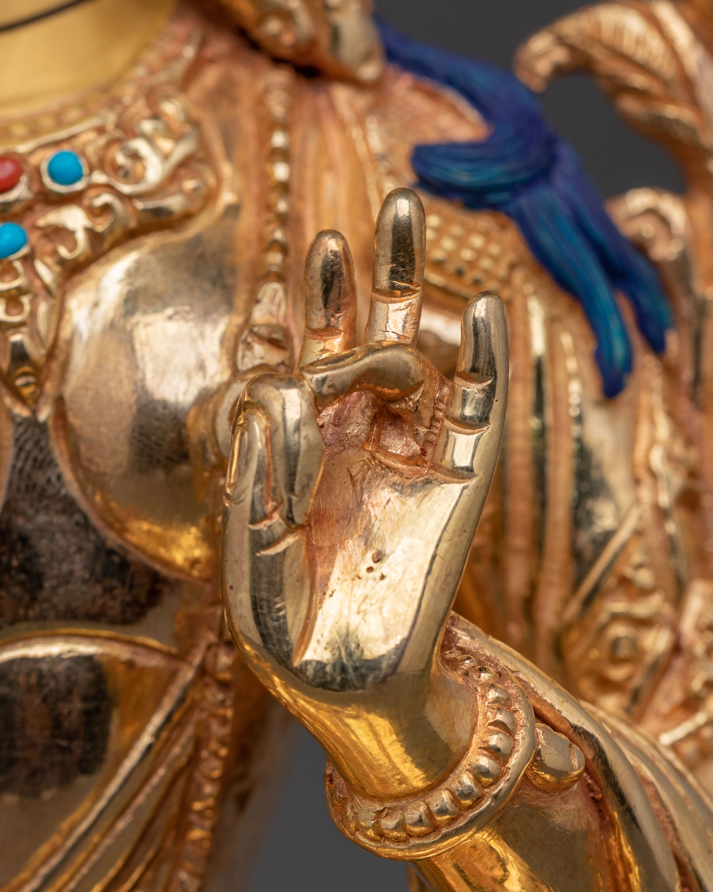 Handcrafted Green Tara Carved Statue | Spiritual Icon