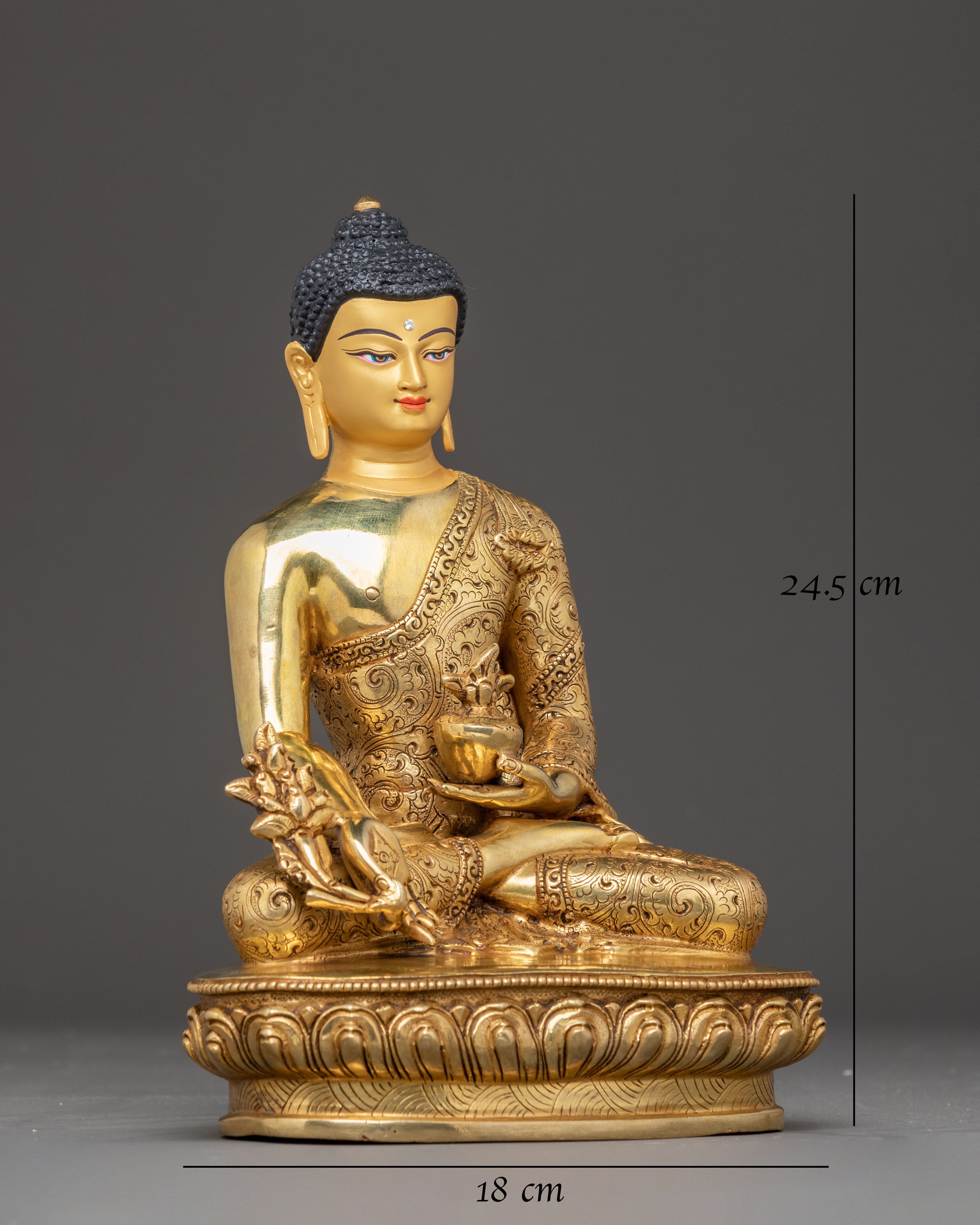 Serene Radiant Healing Buddha Statue