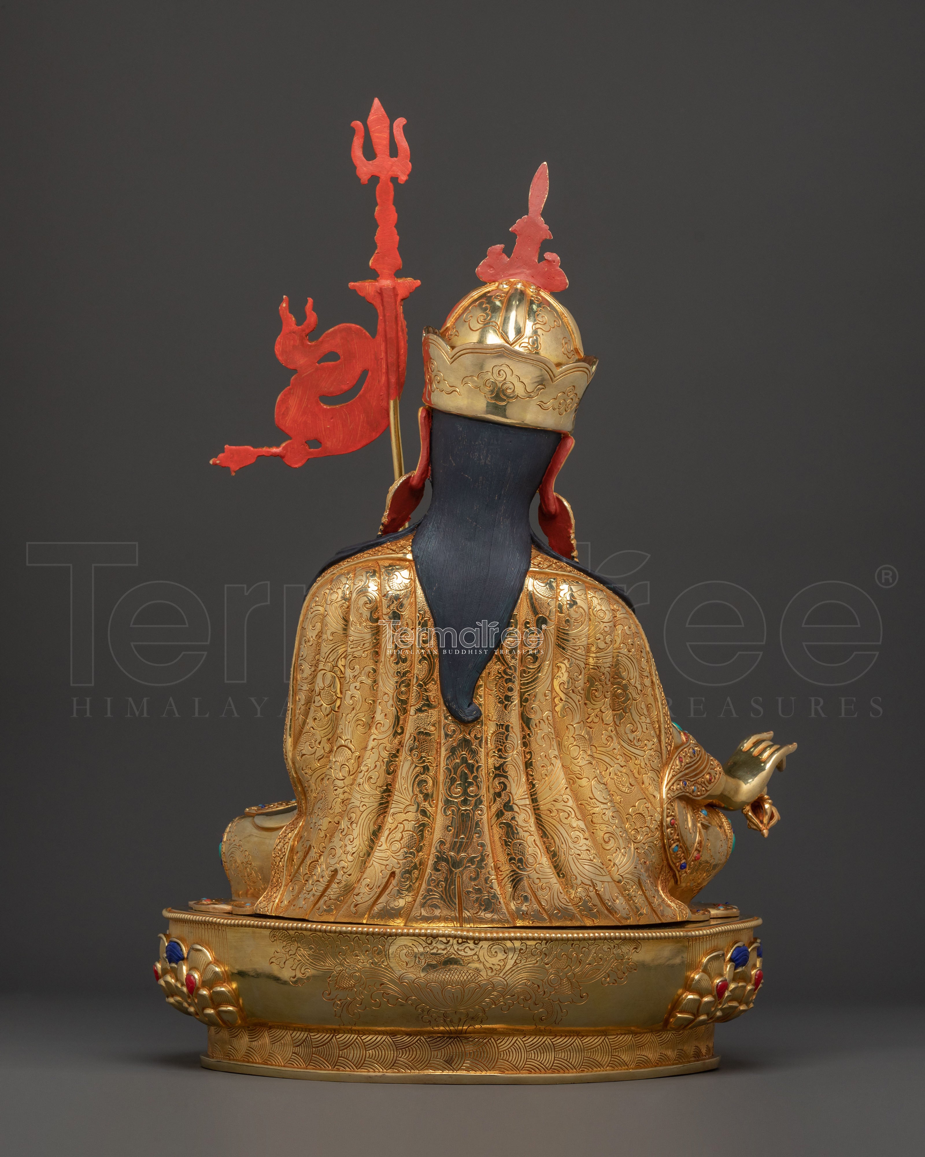 Guru Rinpoche Golden Statue | Traditional Figure