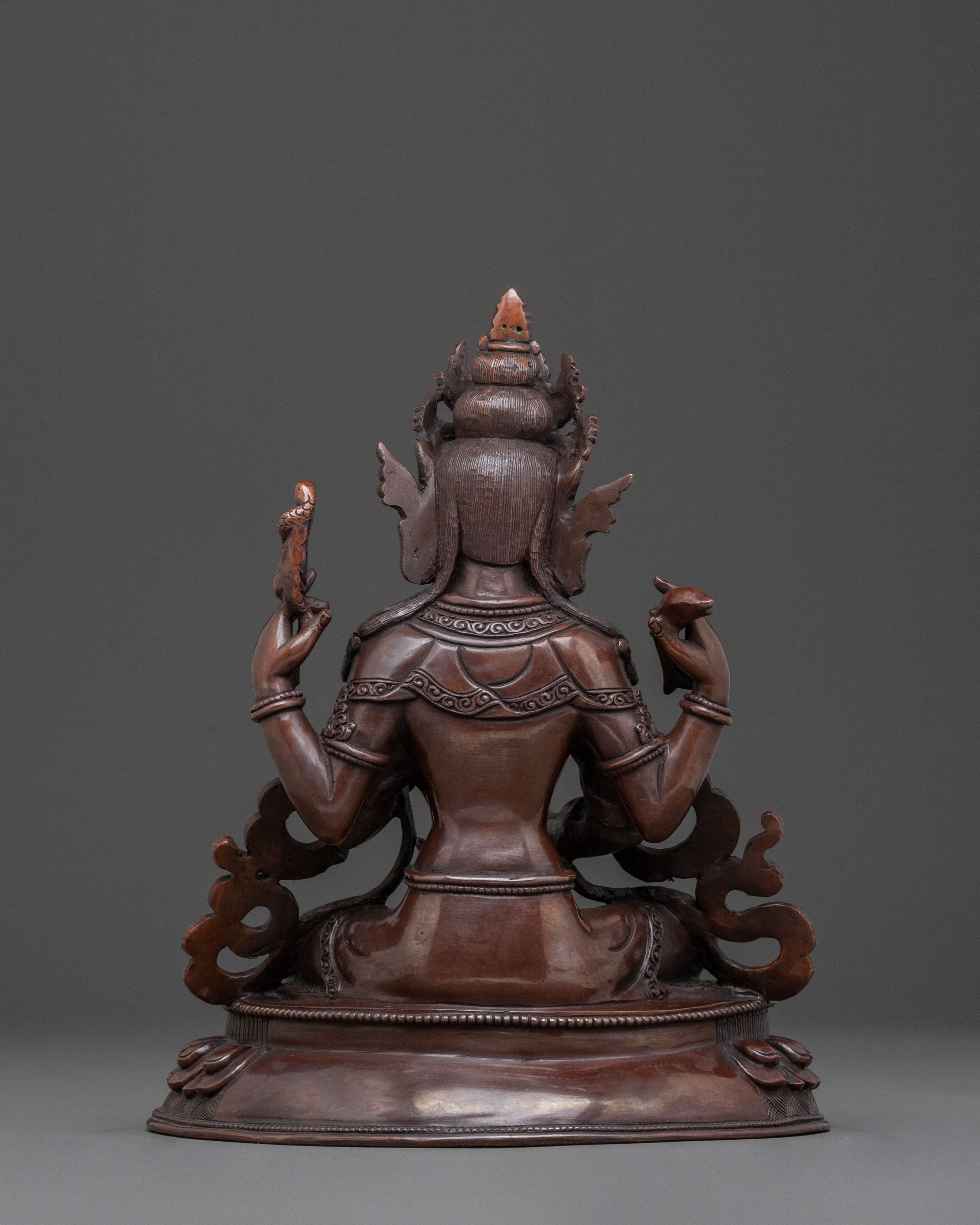 Guardian Varahi Statue | Oxidized Copper Sculpture