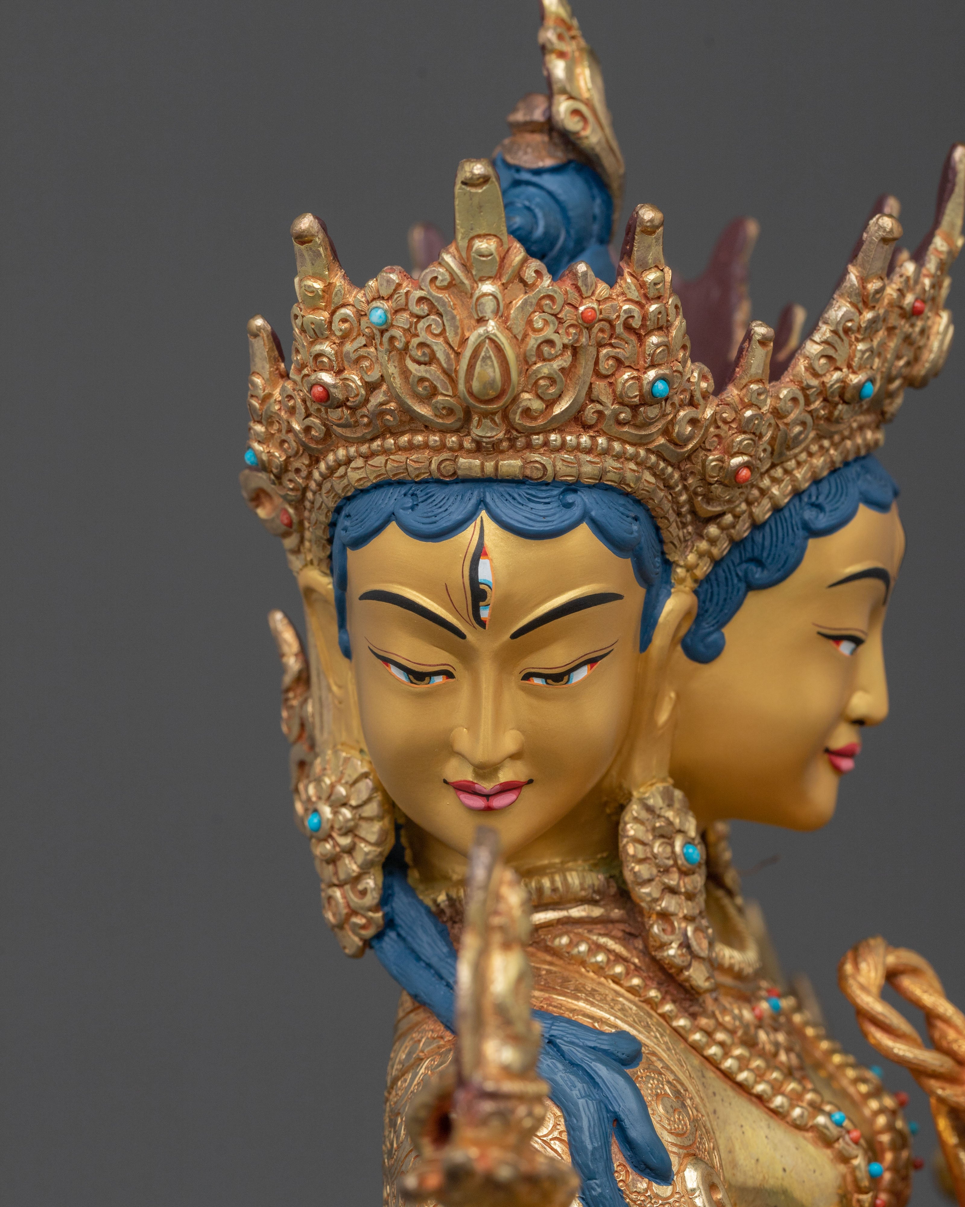 Tibetan Goddess Namgyalma Statue | Longevity Deity