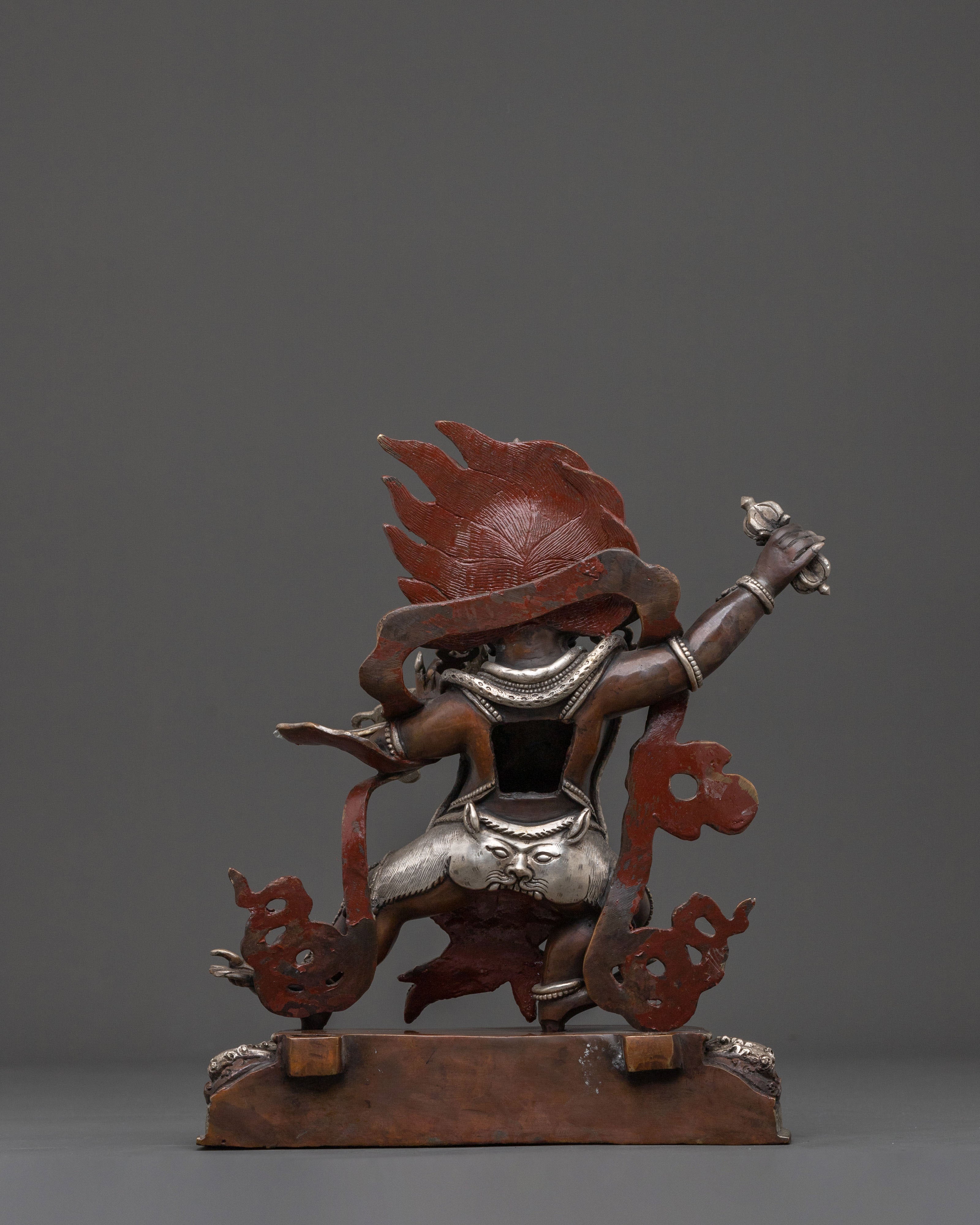 Vajrapani Divine Sculpture for Altar | Wrathful Protector Deity