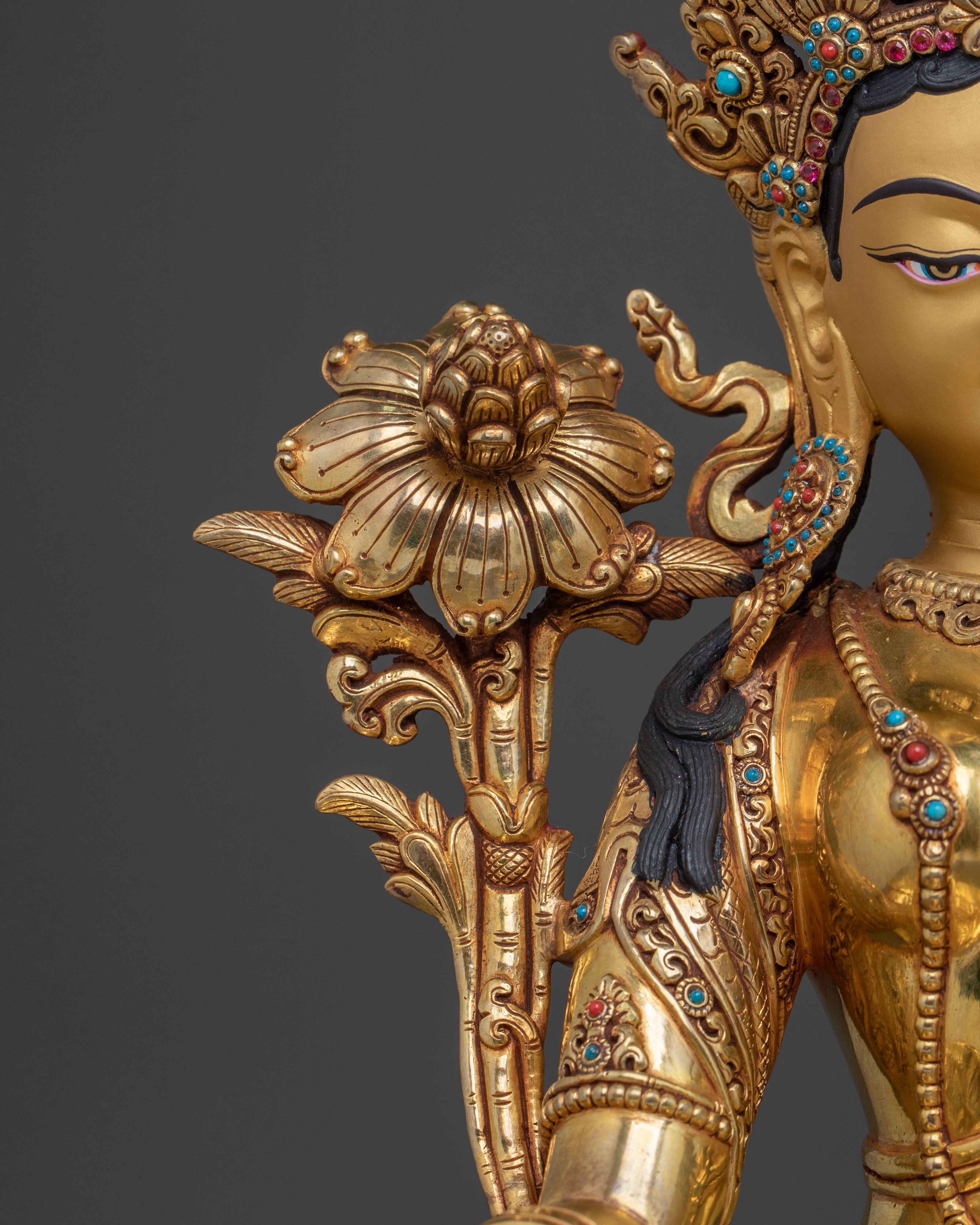 Shyama Tara Statue on Throne | Altar Home Decor