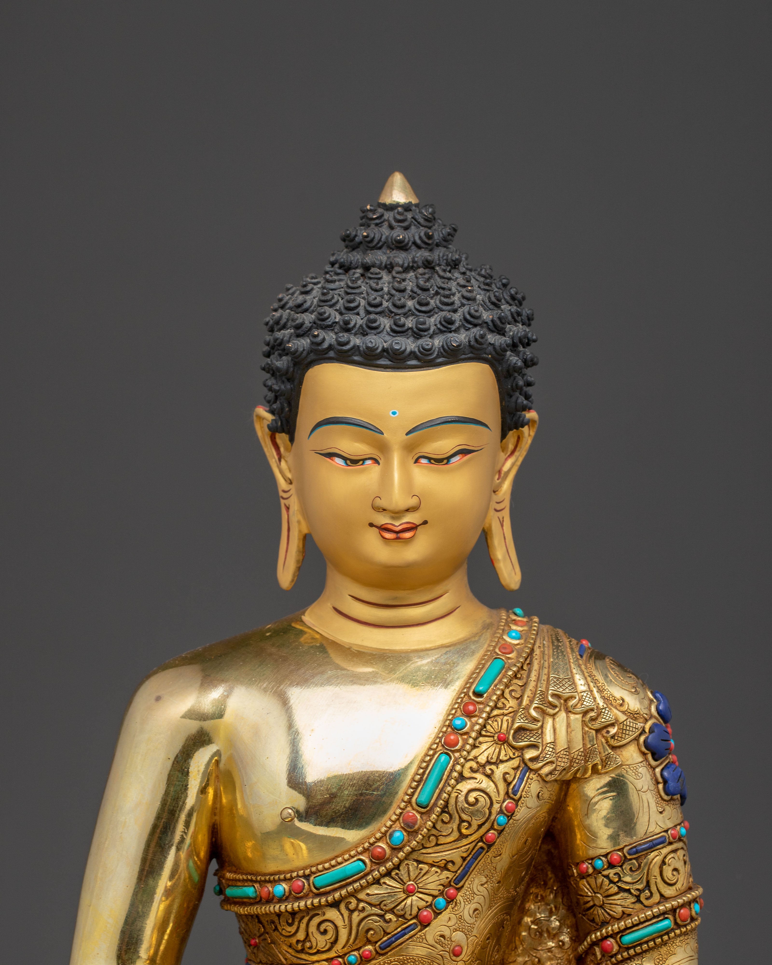 Handmade Amitabha Buddha Golden Statue: Gilded Serenity