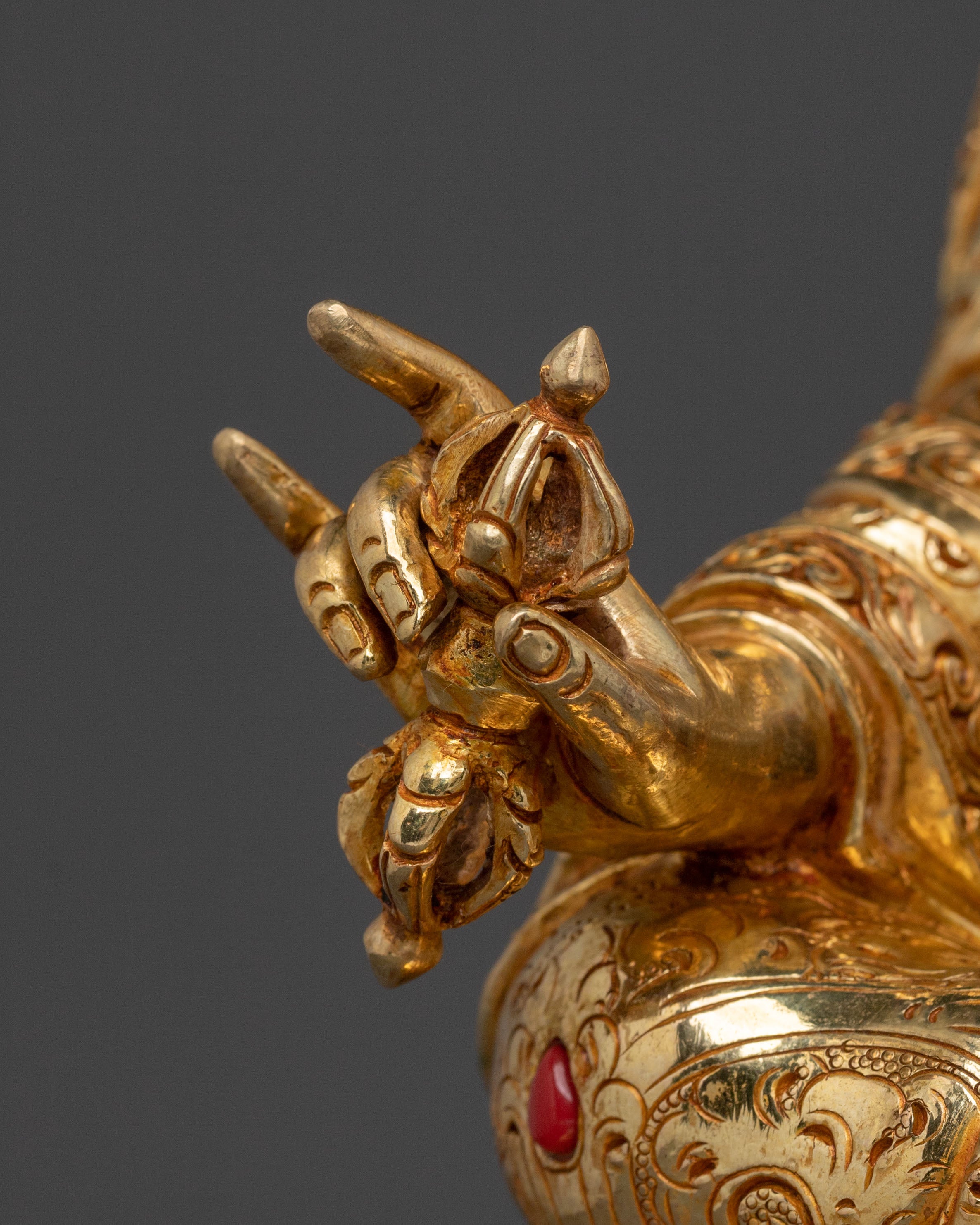 Guru Rinpoche Meditation Statue | Handcrafted Copper Altar Decor