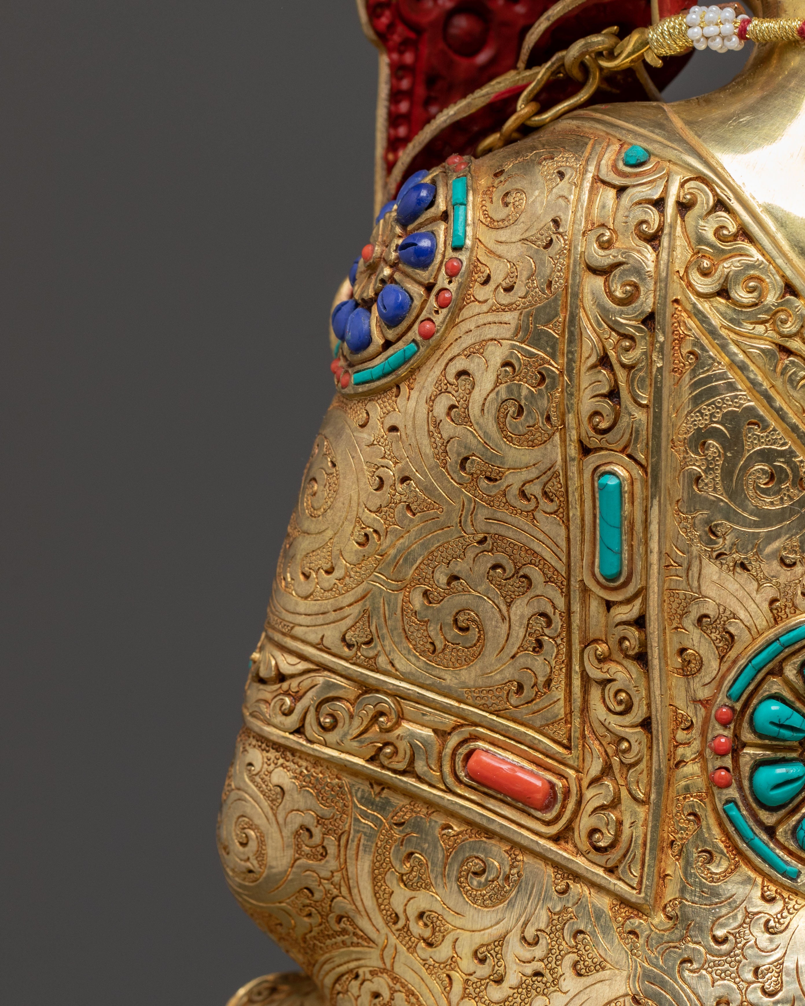 Crown Shakyamuni Buddha On Throne | Altar Decor