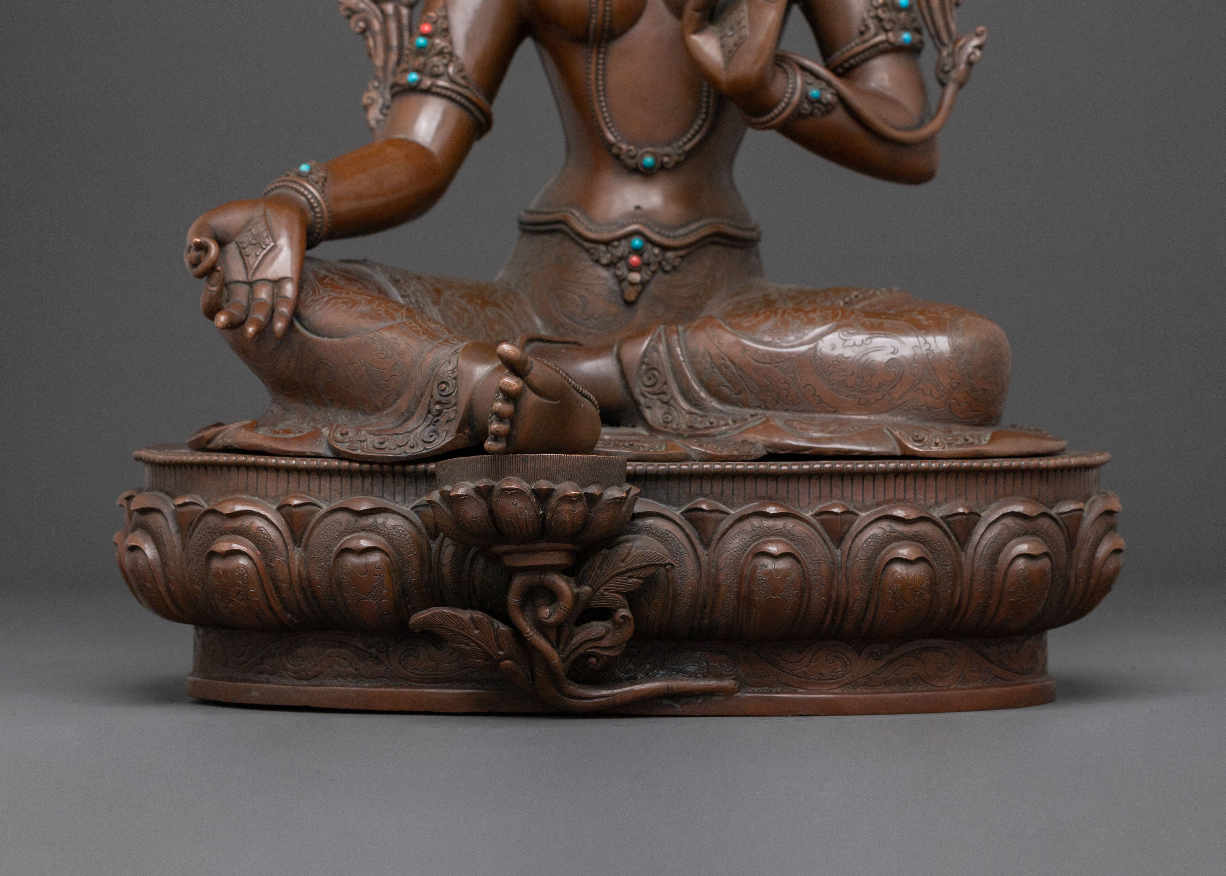 Green Tara Sacred Statue | Offers Divine Guidance