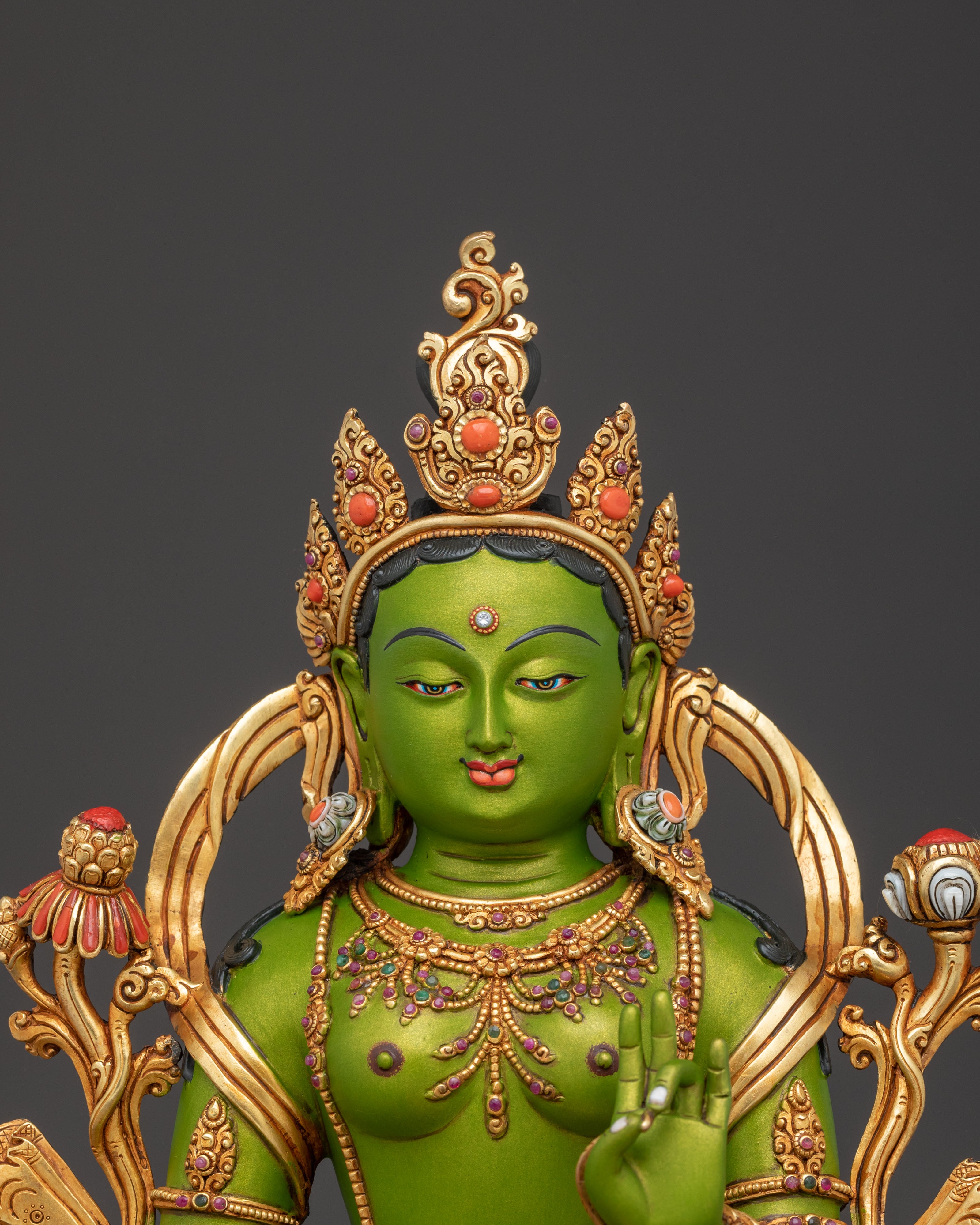 Green Tara Sculpture: Swift Protection