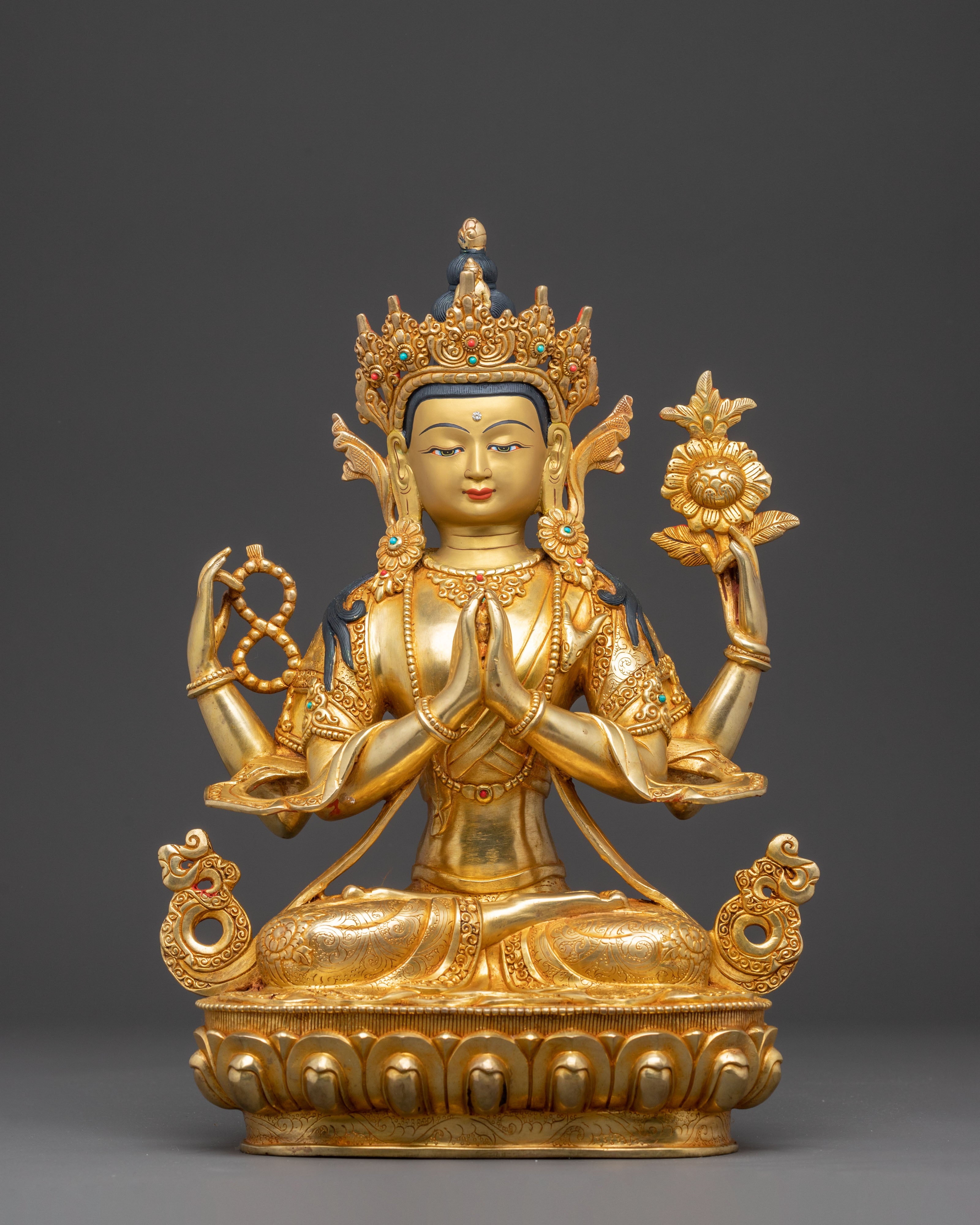 Radiant Statue of Bodhisattva Chenrezig | Protector of All Beings