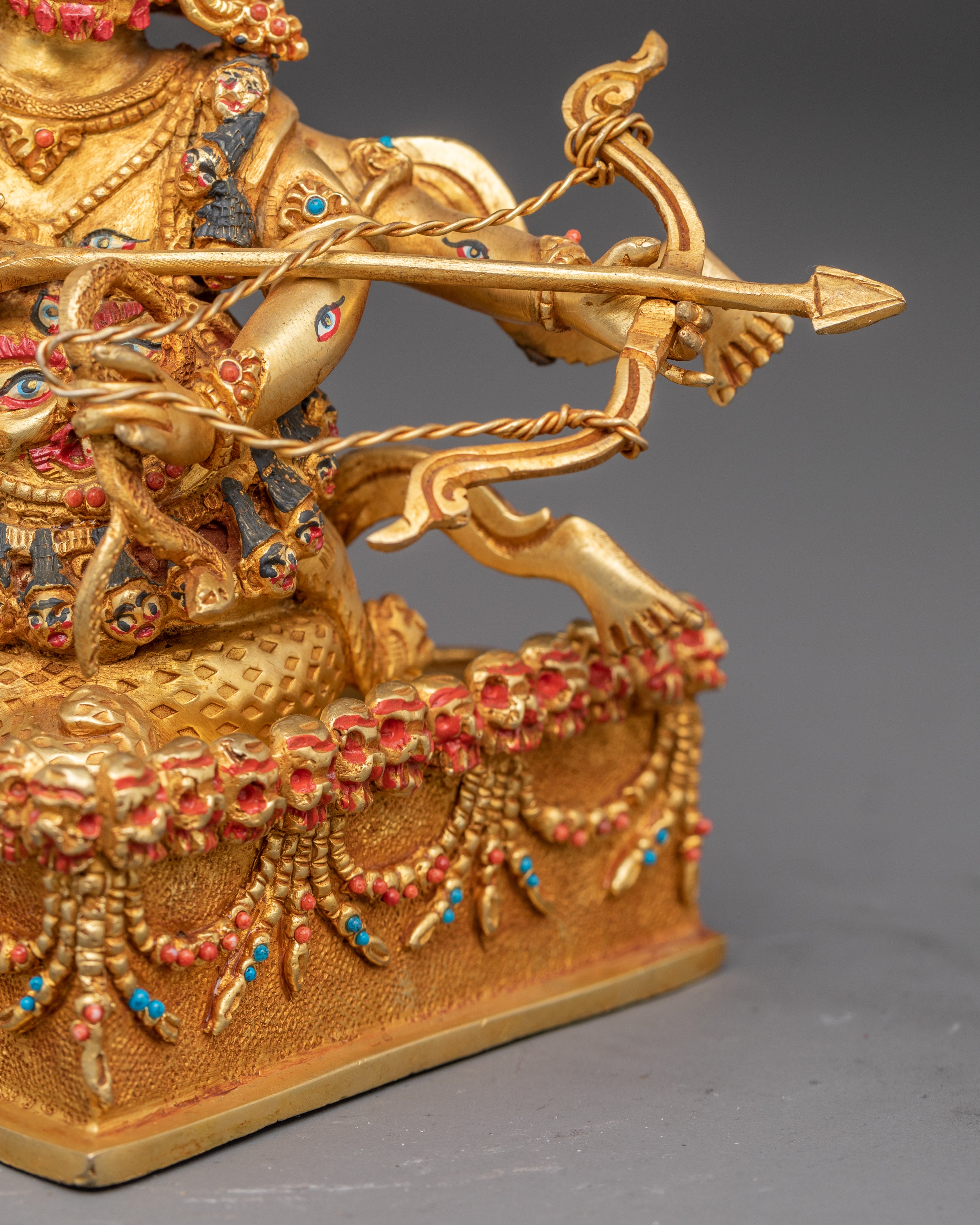 Golden Statue of Protector Rahula | Guardian of Spiritual Enlightenment