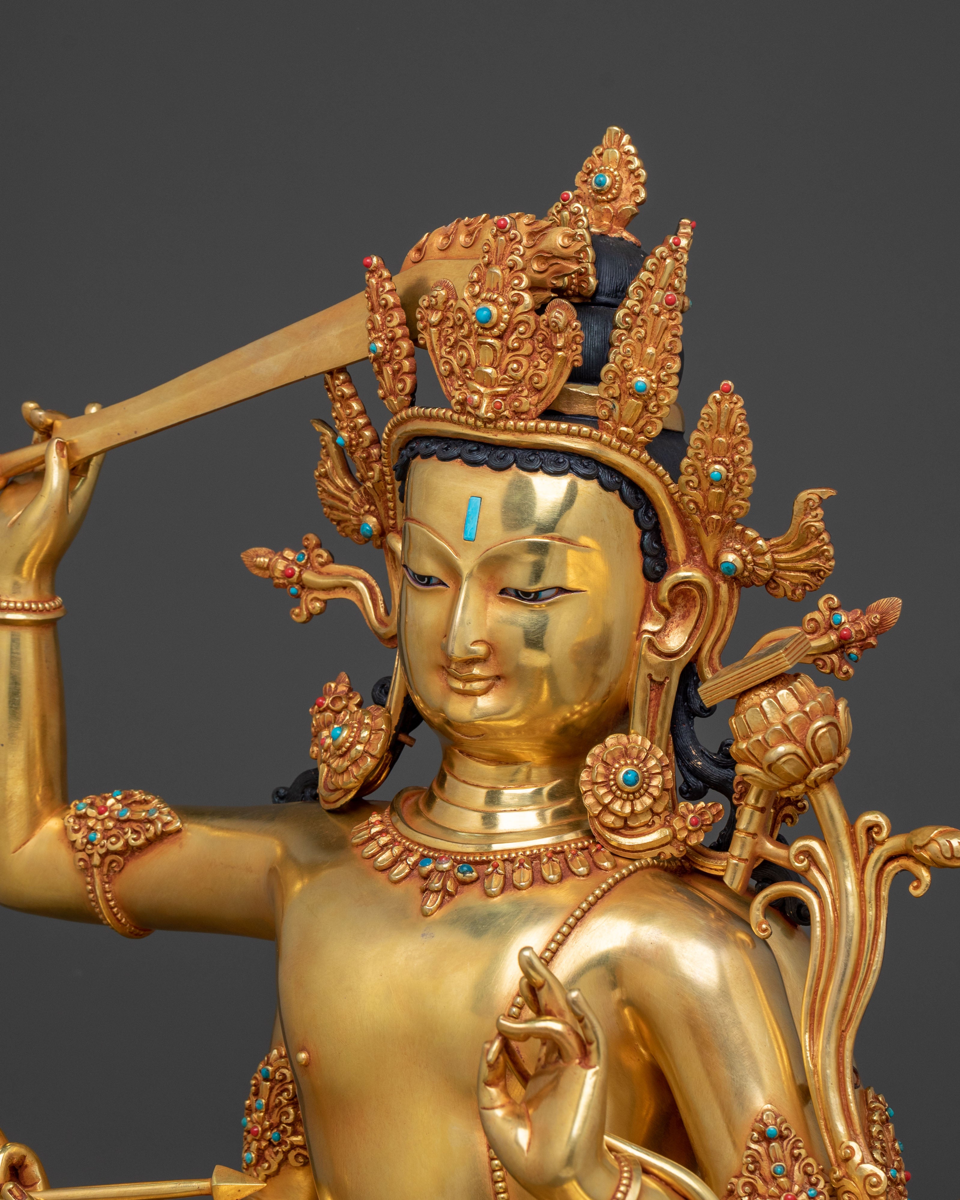 Maha Manjushri Statue | Bodhisattva of Transcendent Wisdom