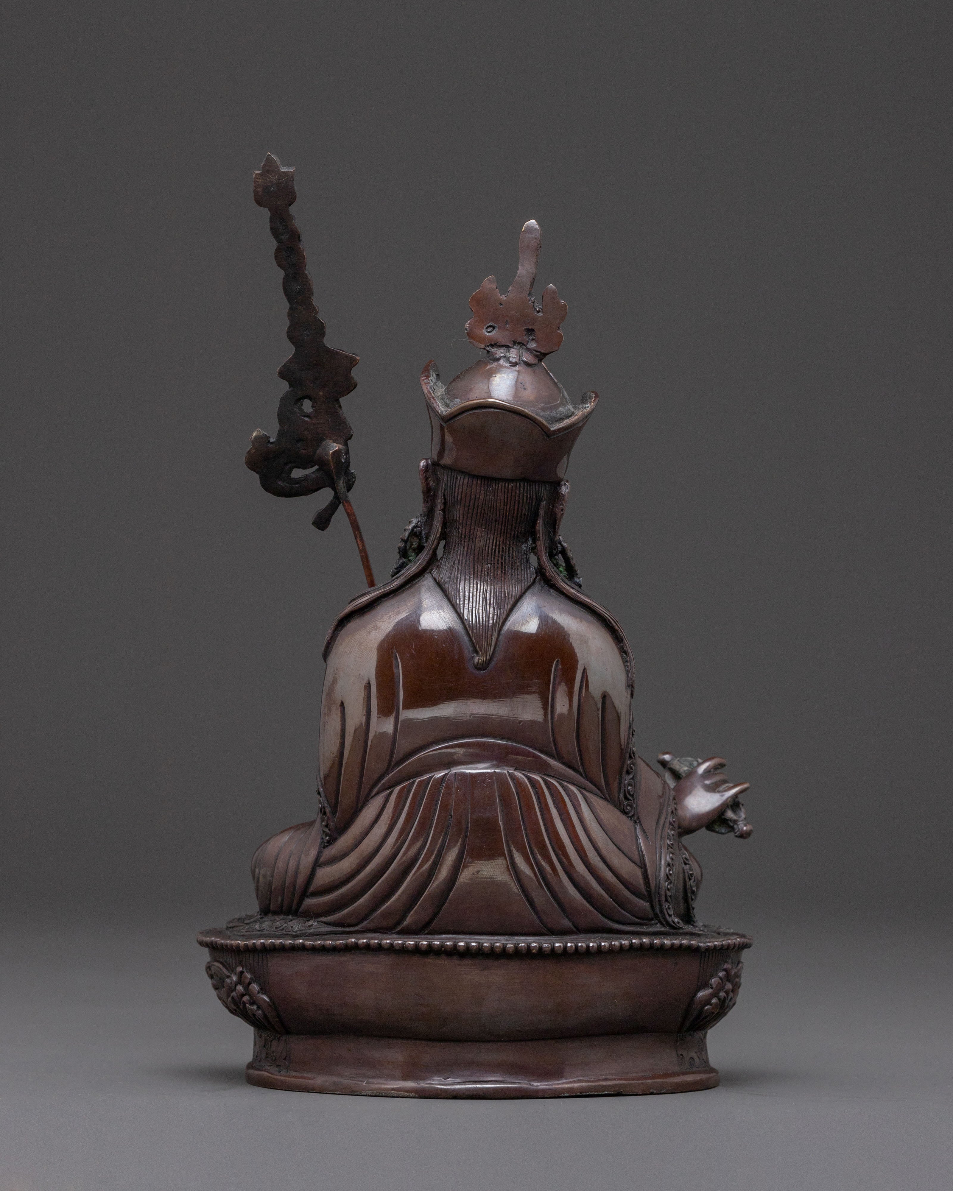 Guru Rinpoche Blessing Sculpture – Oxidized Copper Art