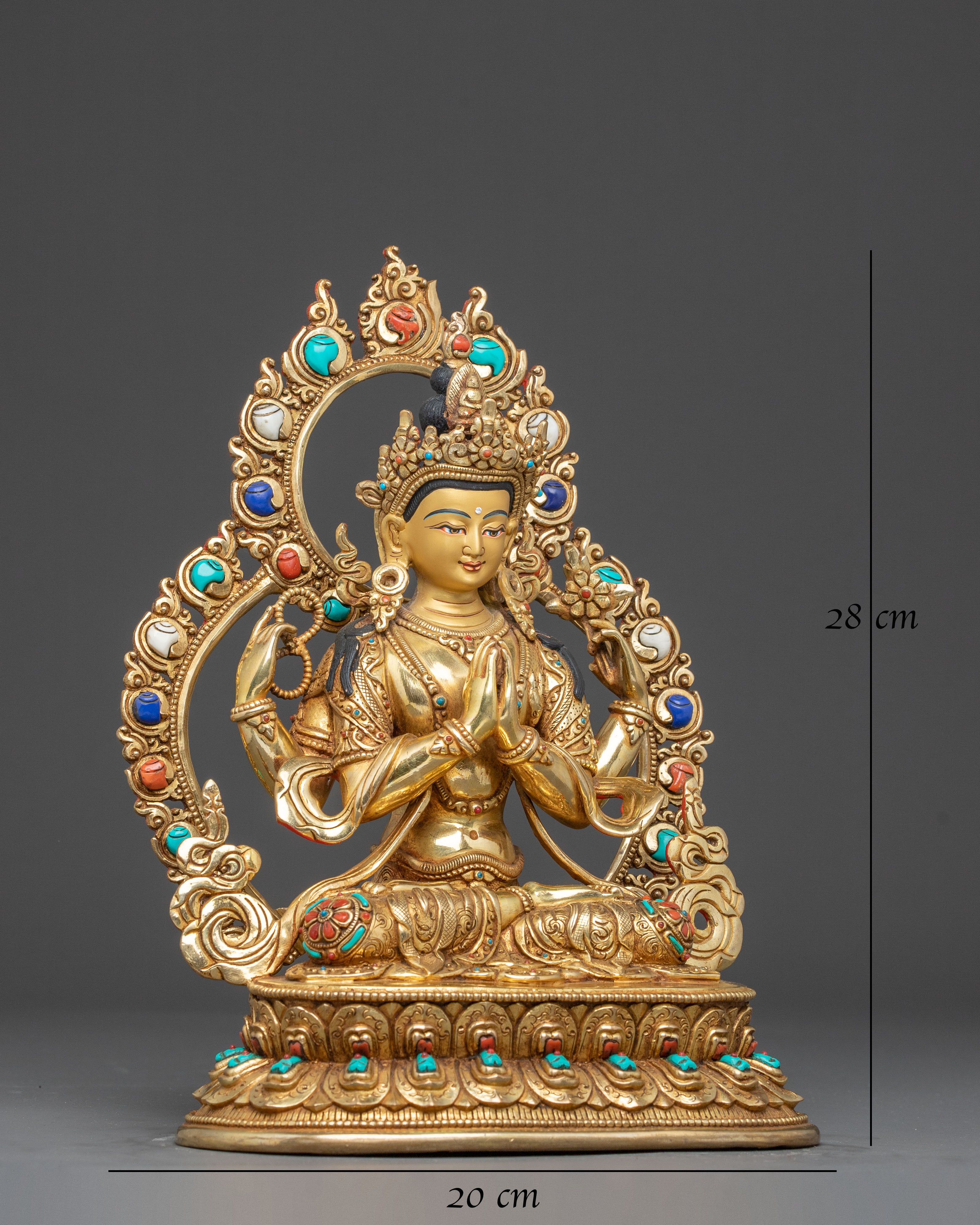 Handmade Bodhisattva Chenrezig Statue for Altar