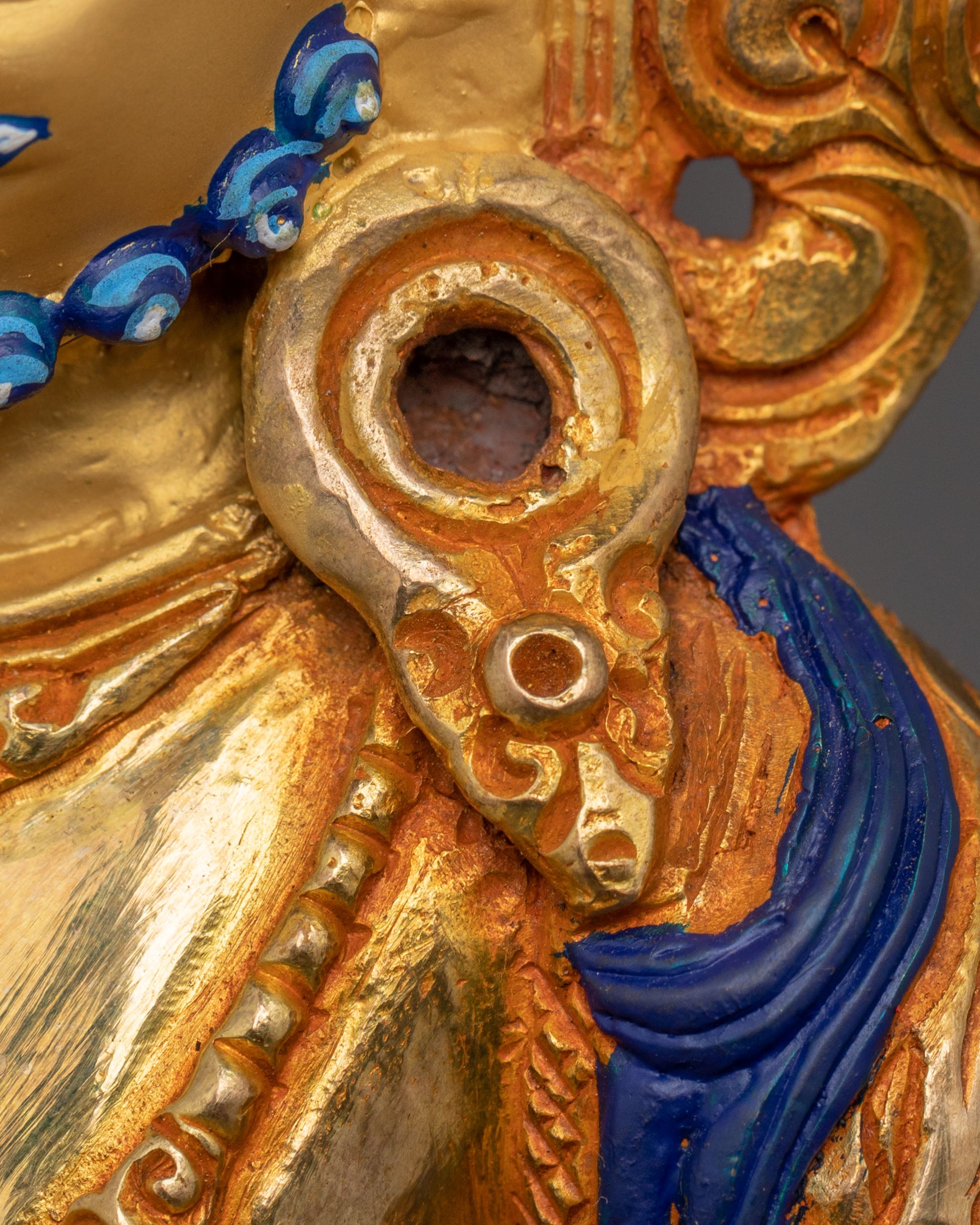 Handcrafted Dzambhala Spiritual Statue – 24K Gold Gilded Art