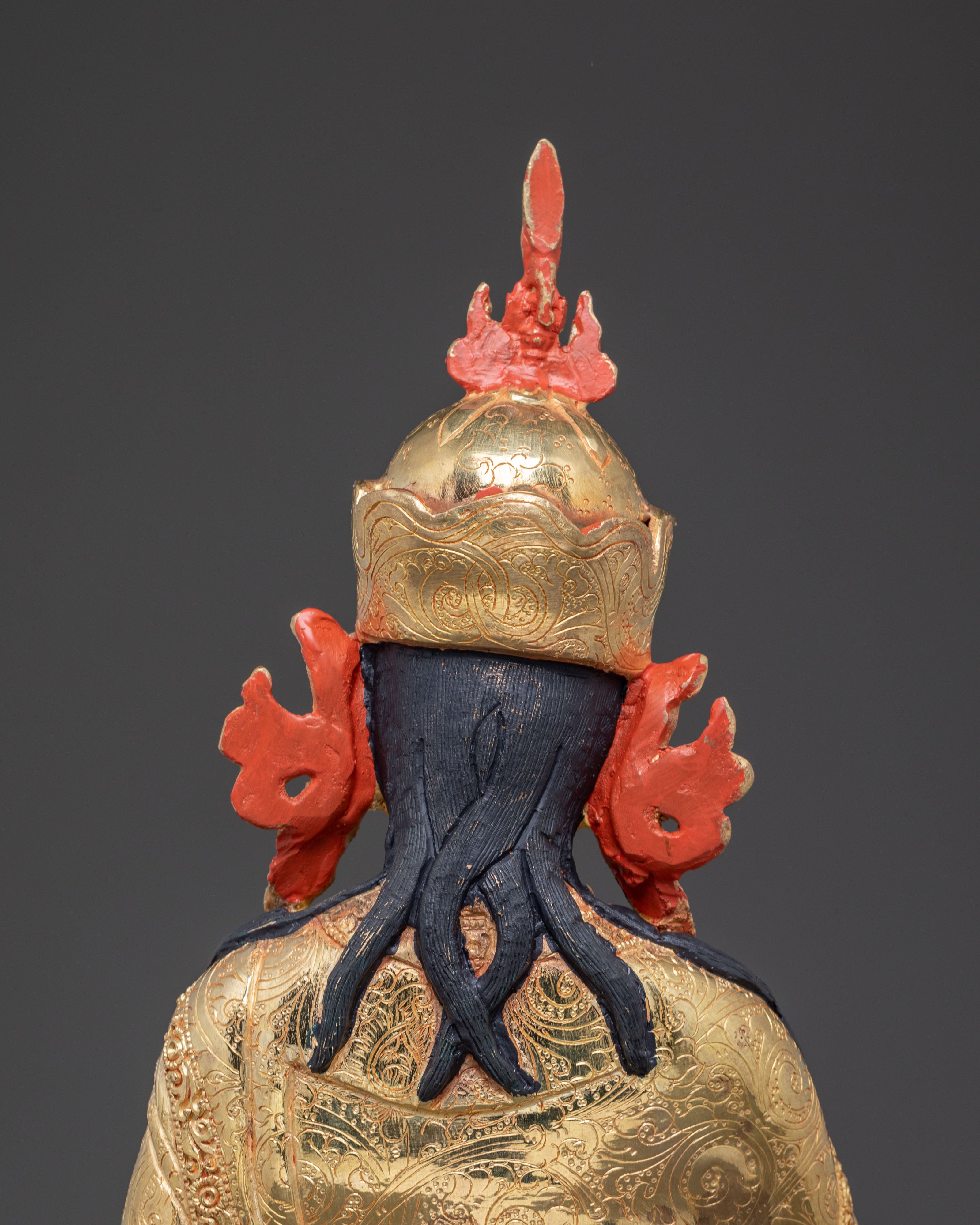 Handmade Guru Rinpoche Golden Statue | Meditation & Blessings