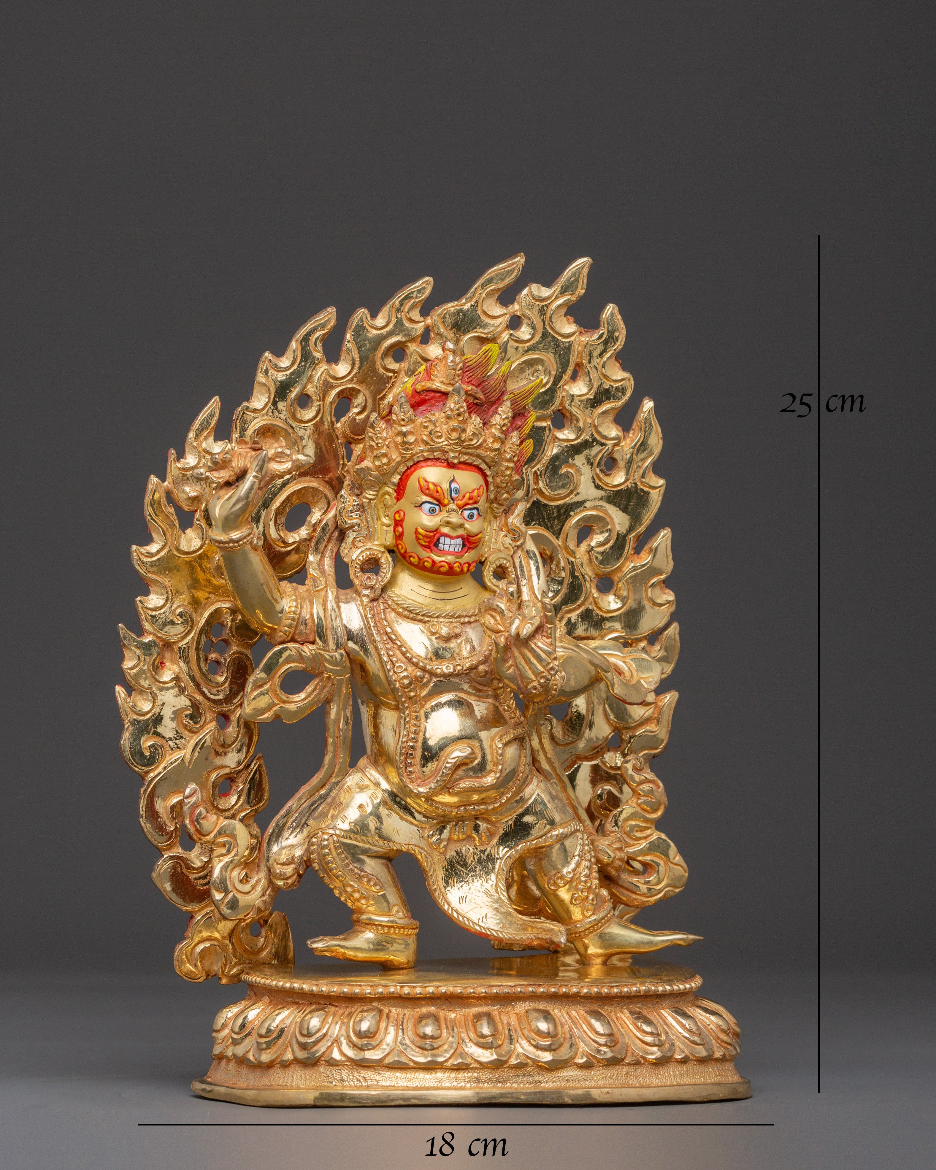 Vajrapani Wrathful Power Statue – Handcrafted Copper Art