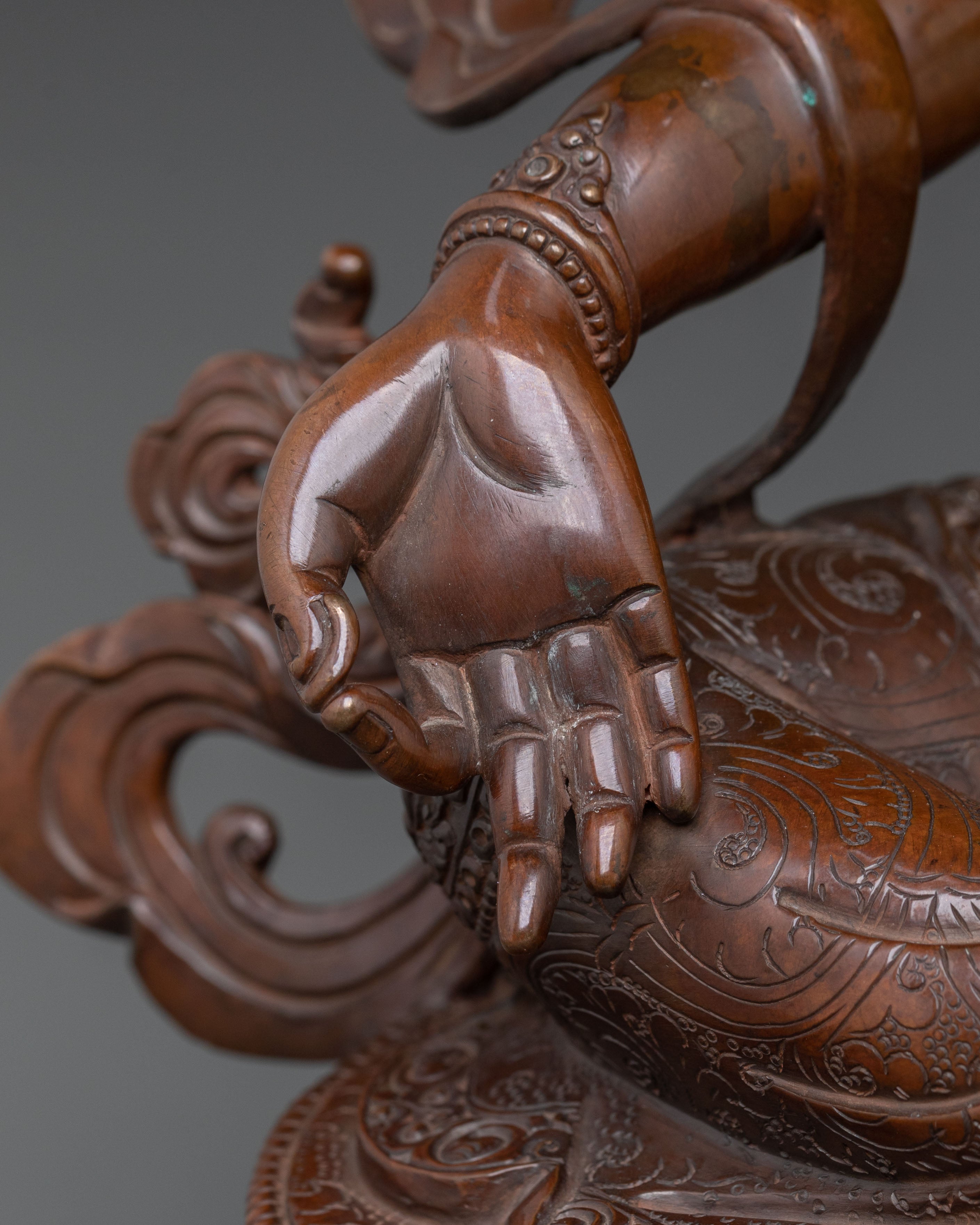 Green Tara: Oxidized Copper Meditation Statue