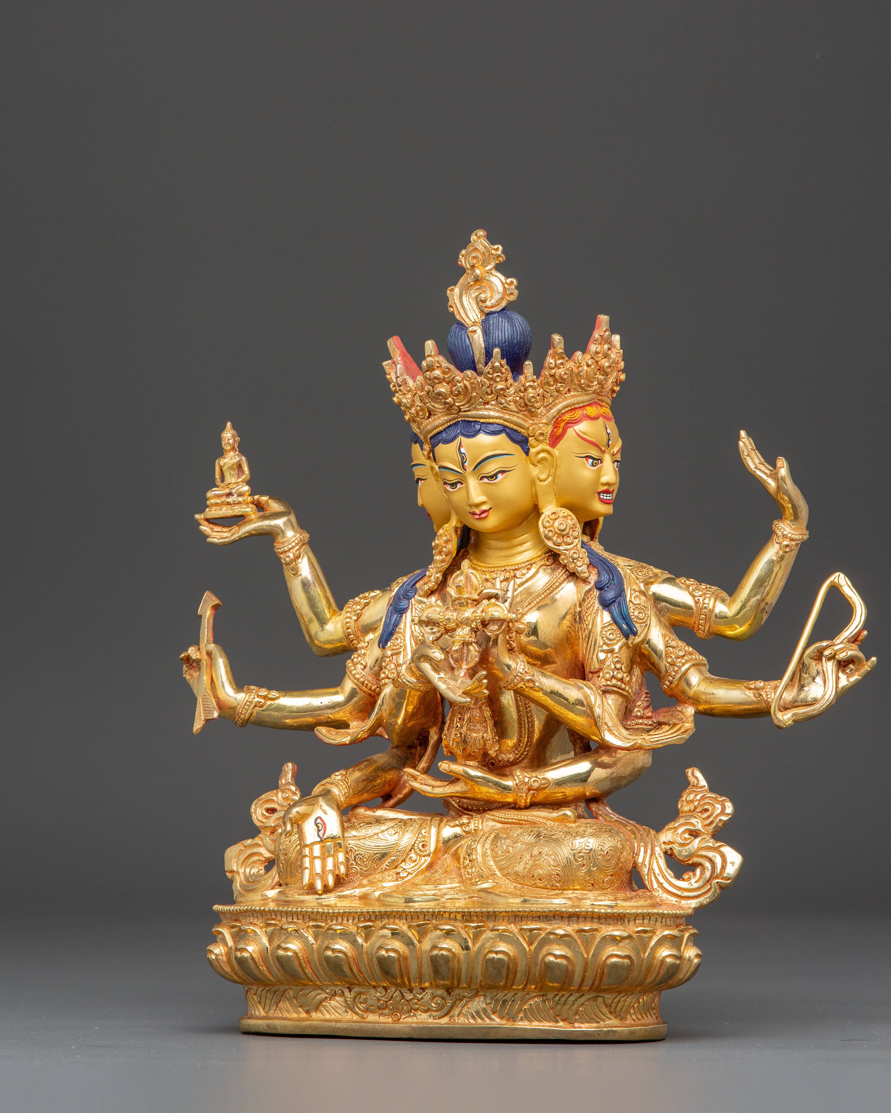 Namgyalma: Golden Handmade Statue | 24K Gold Gilded for Meditation