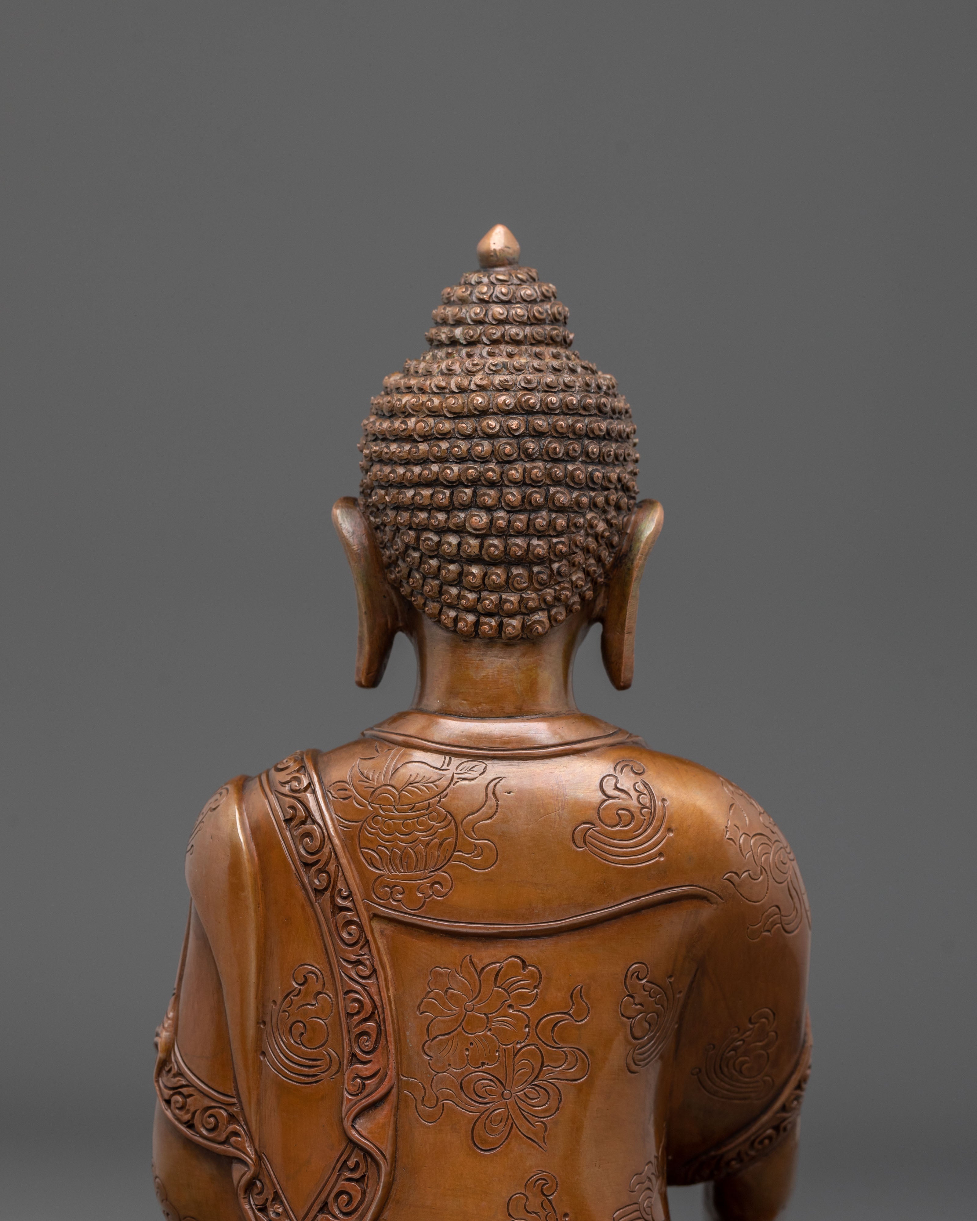 Shakyamuni Buddha Oxidized Copper Statue | Enlightened One