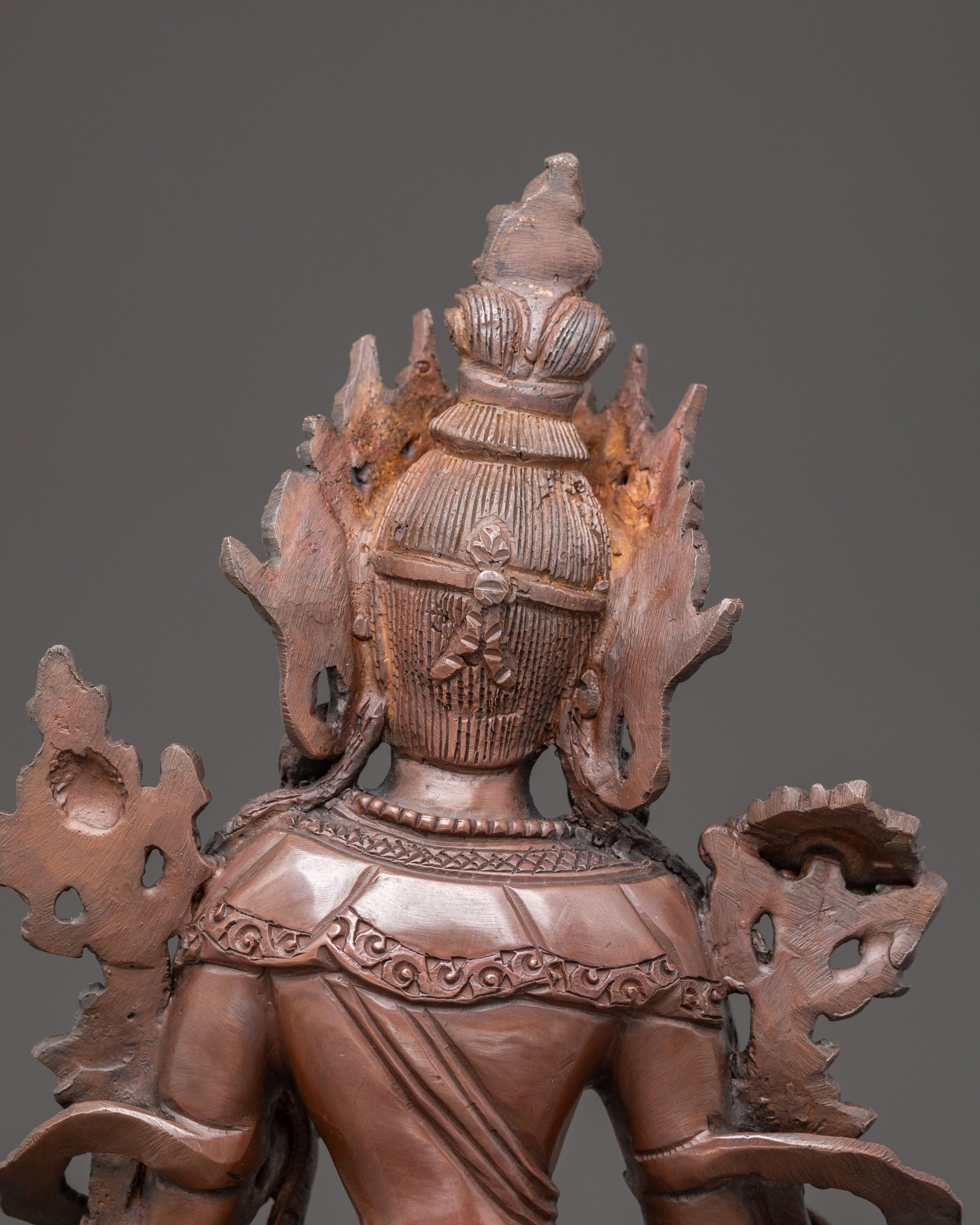 Handmade Green Tara Oxidized Statue | Tibetan Buddhist Deity
