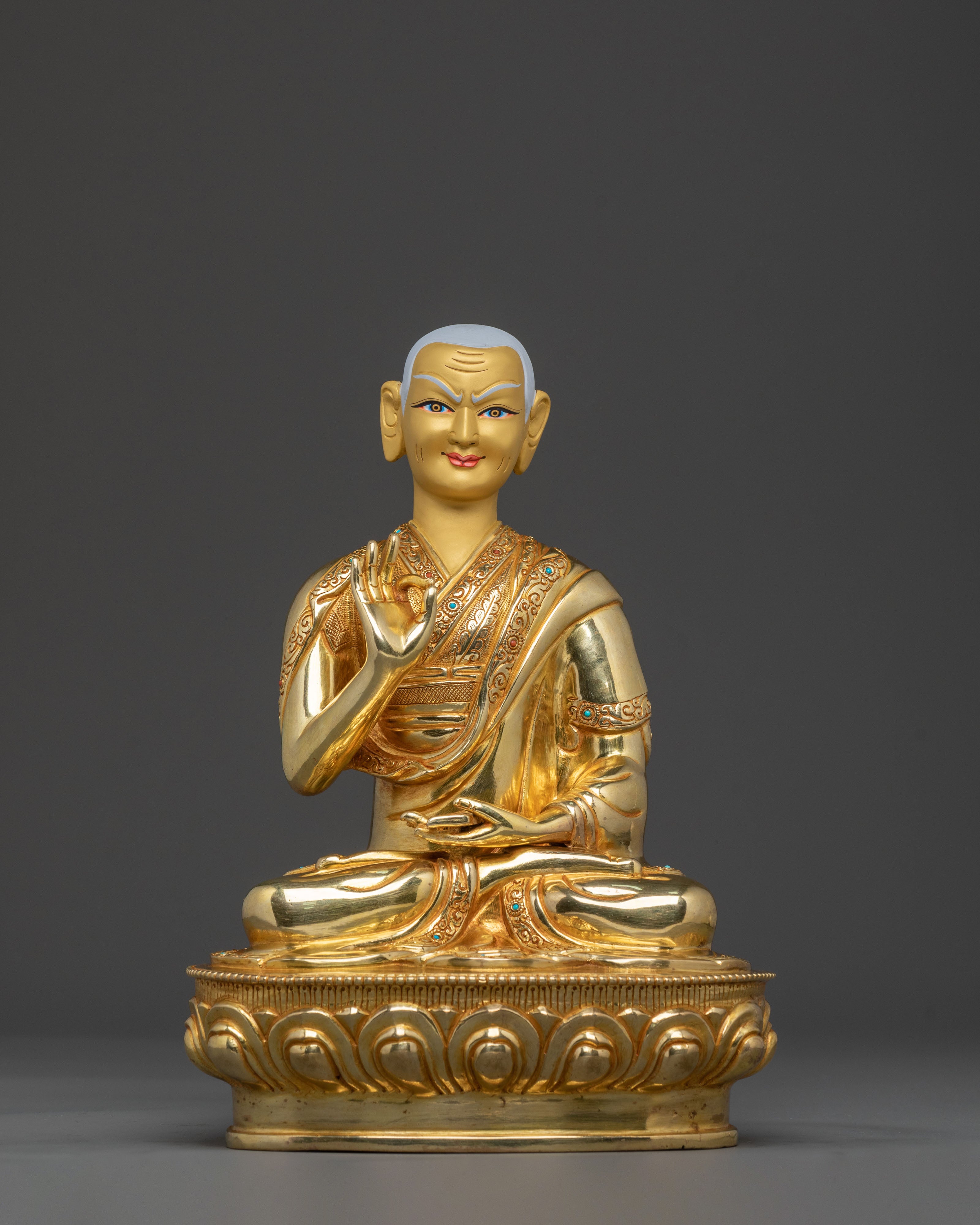 Tsongkhapa Traditional Statue with Disciples | Symbol of Wisdom