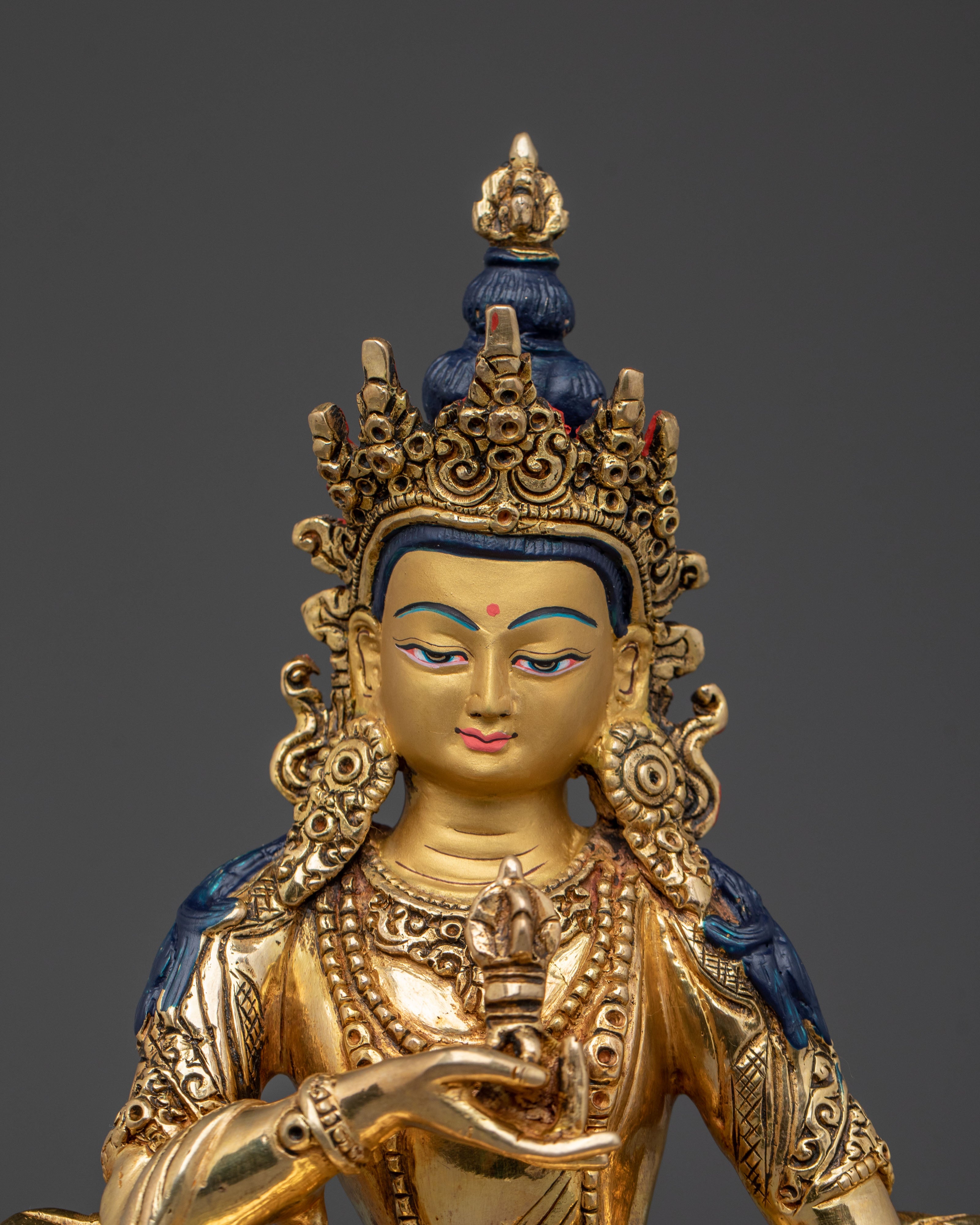 Tibetan Vajrasattva Sacred Statue | Tibetan Buddhist Altar Decor