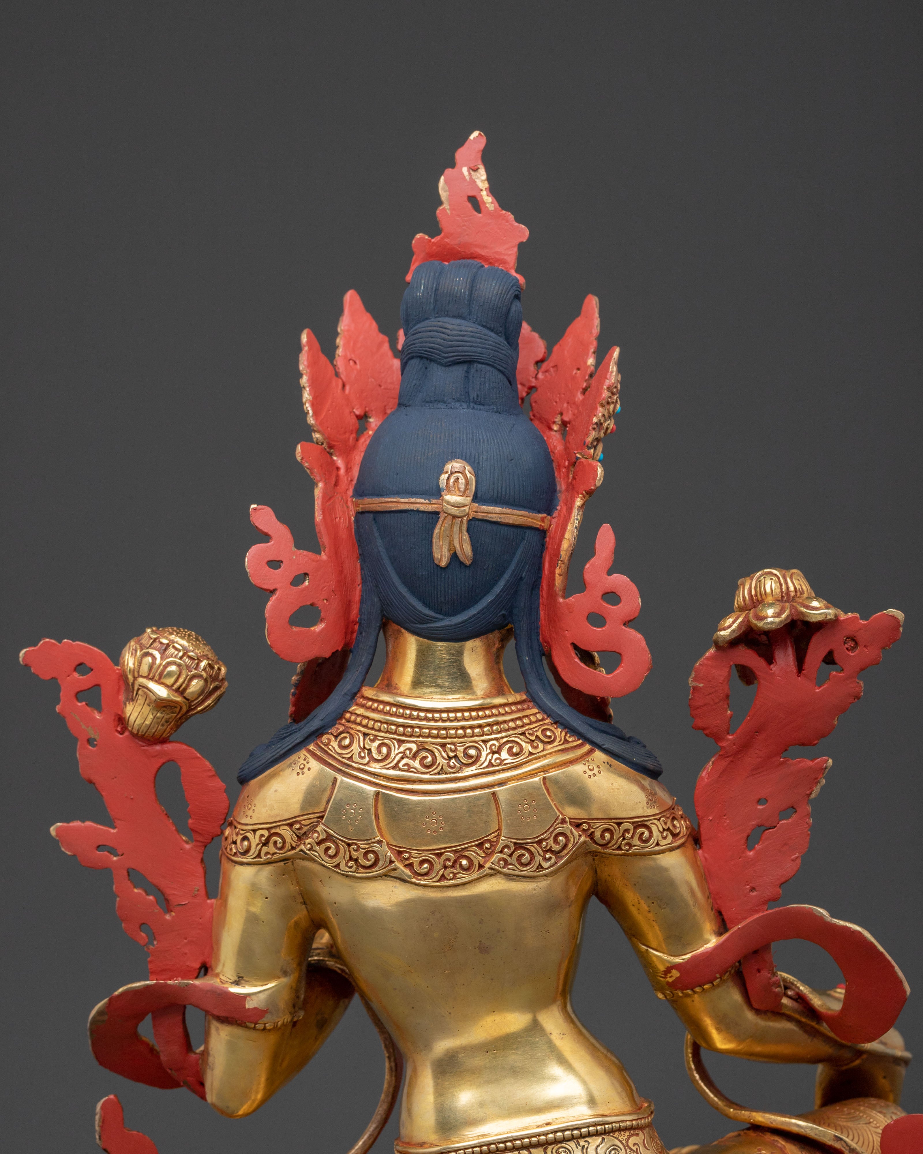 Green Tara Buddhist Protection Sculpture | Goddess of Swift Compassion