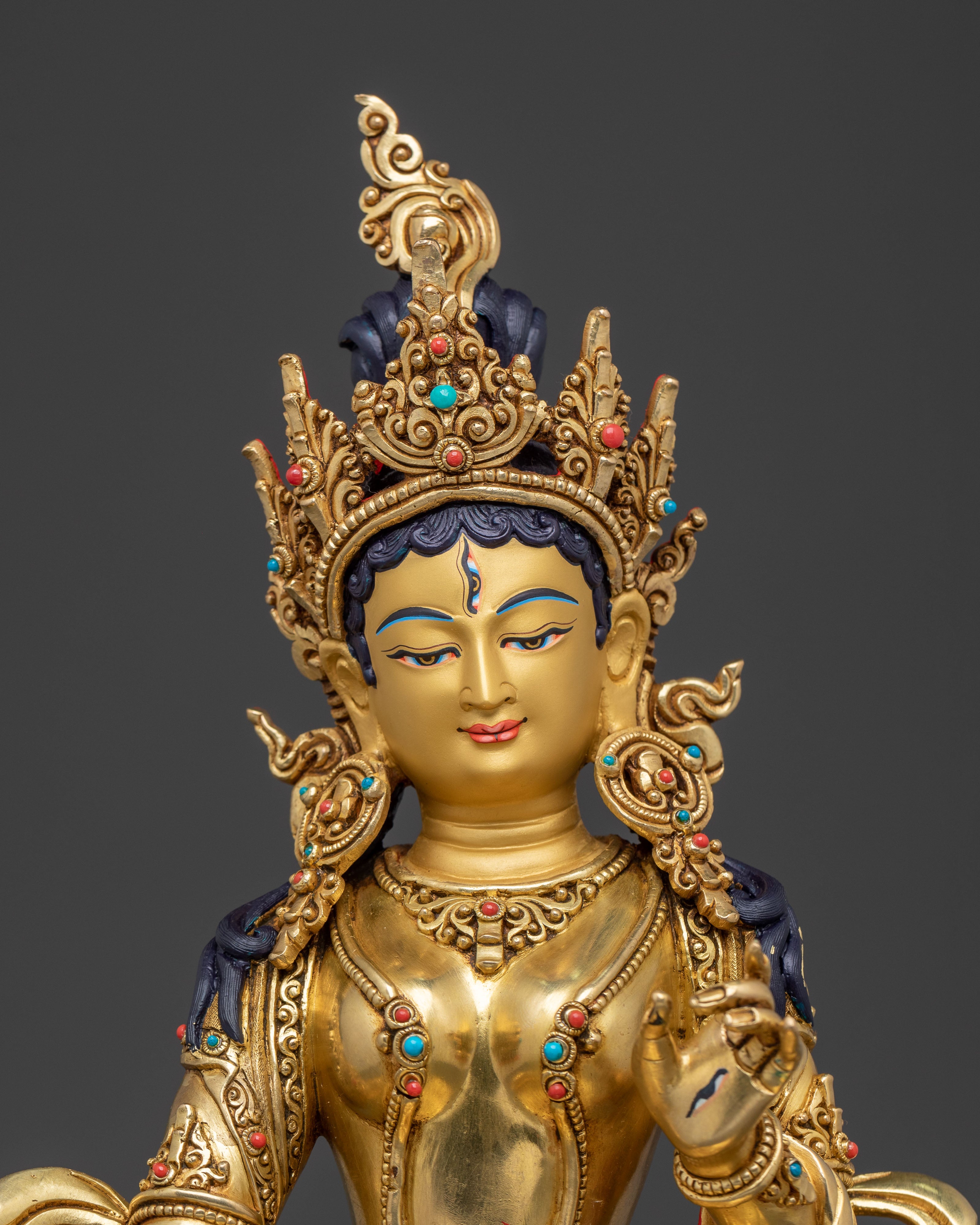 Golden Dukar Statue | Protector of the Dharma
