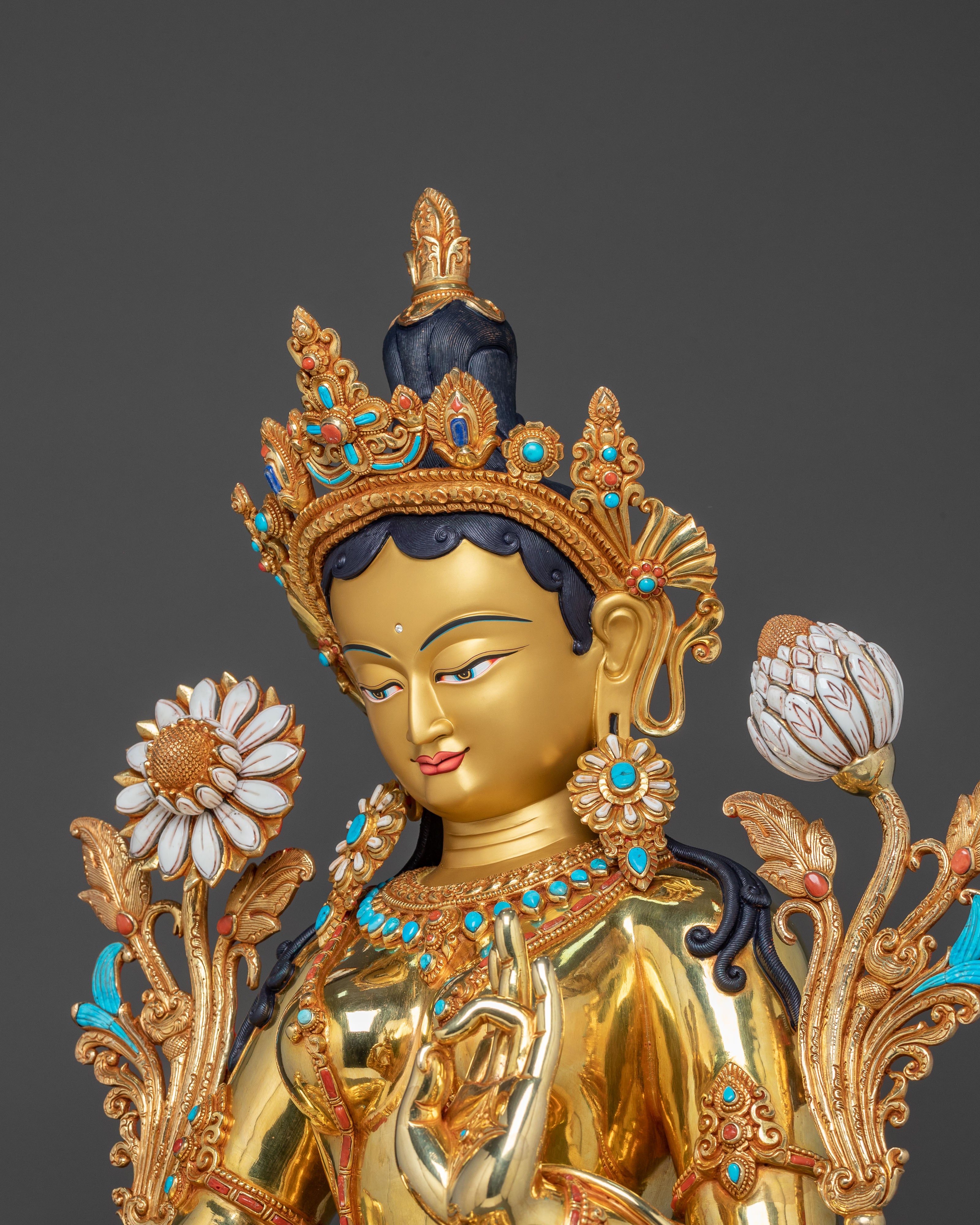 Green Tara Goddess Statue: Embodying Compassion and Divine Protection