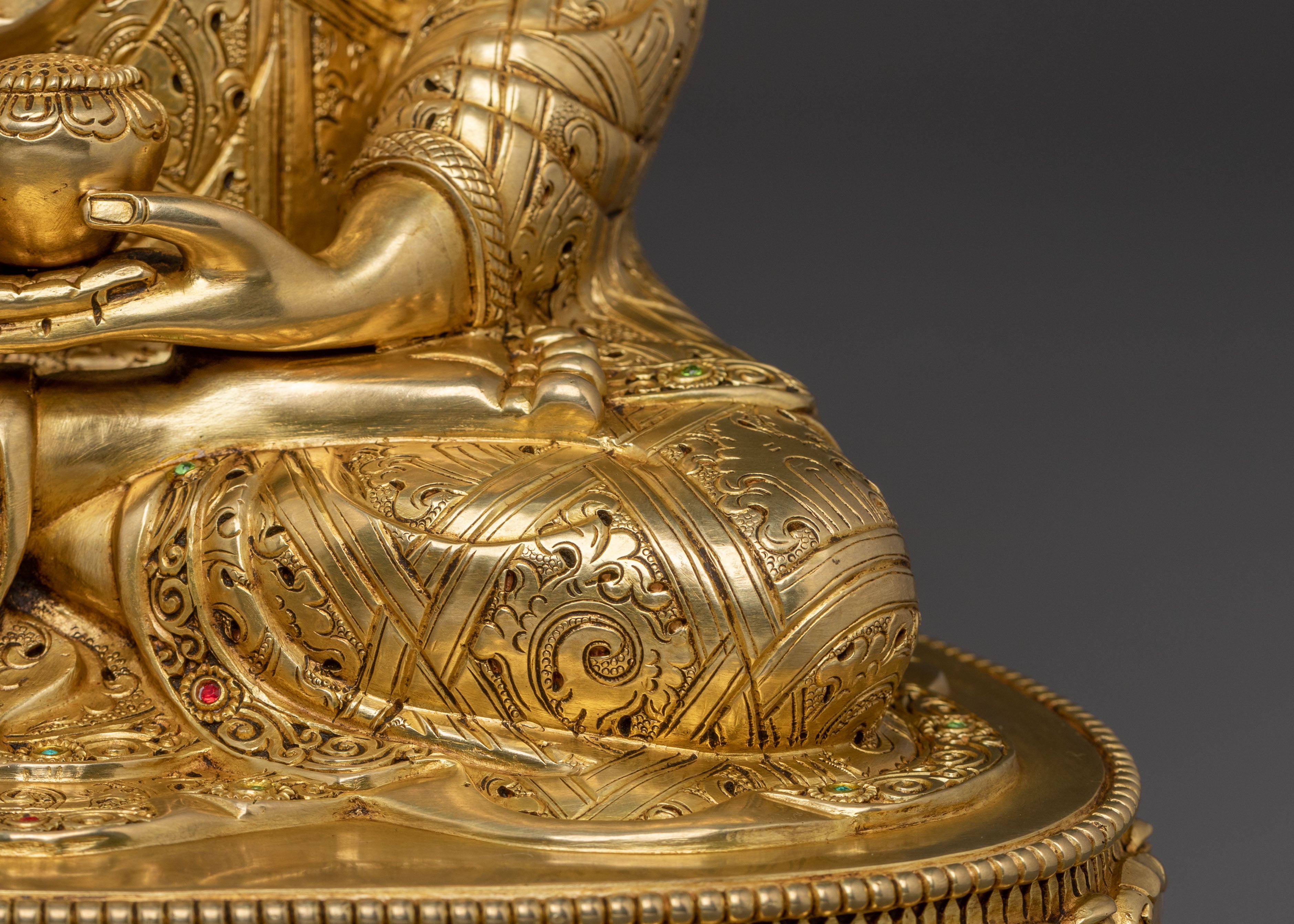 Amitabha Buddha Savior Statue – Handcrafted Gilded Copper