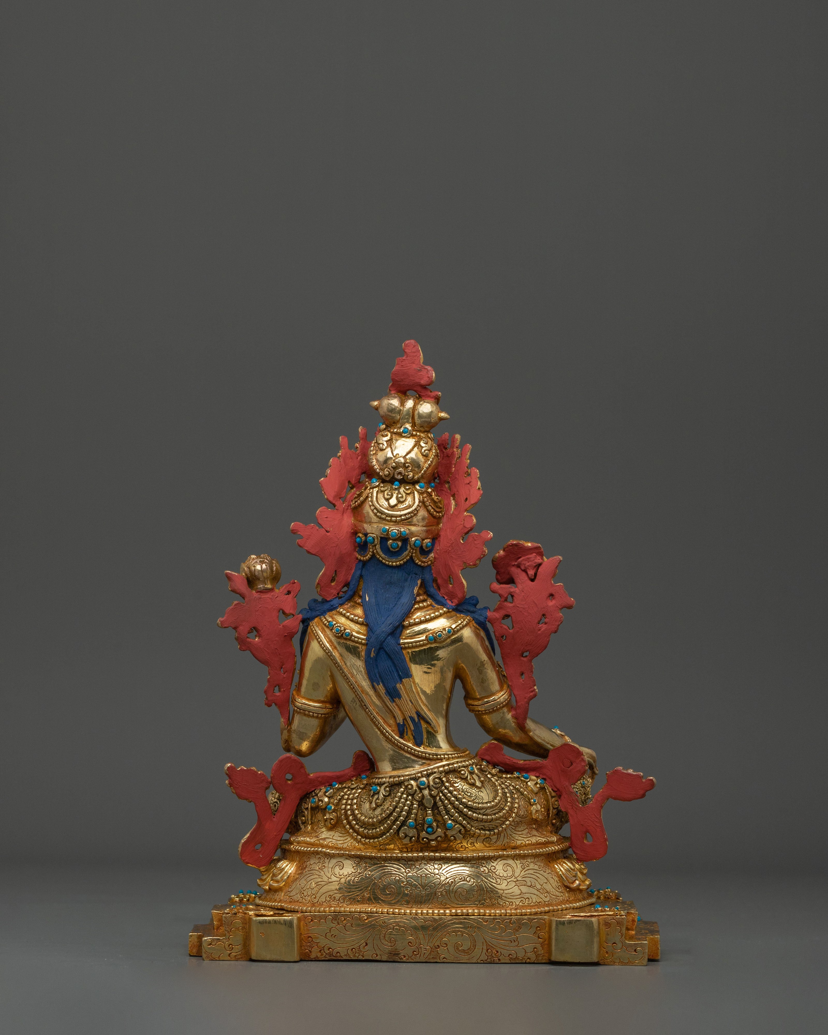 Green Tara Healing Figurine | 24K Gold Glided