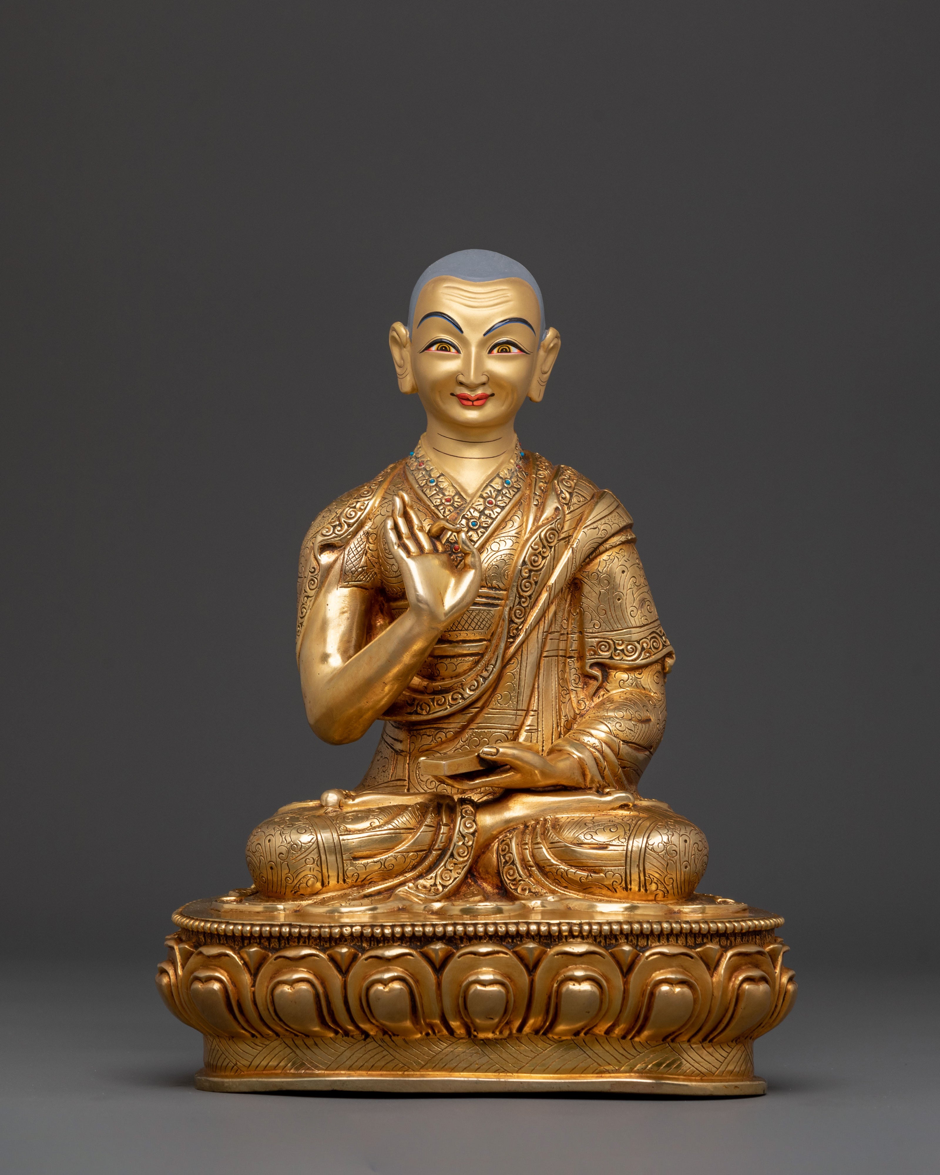 Tsongkhapa Sacred Statue with Disciples | Spiritual Icons