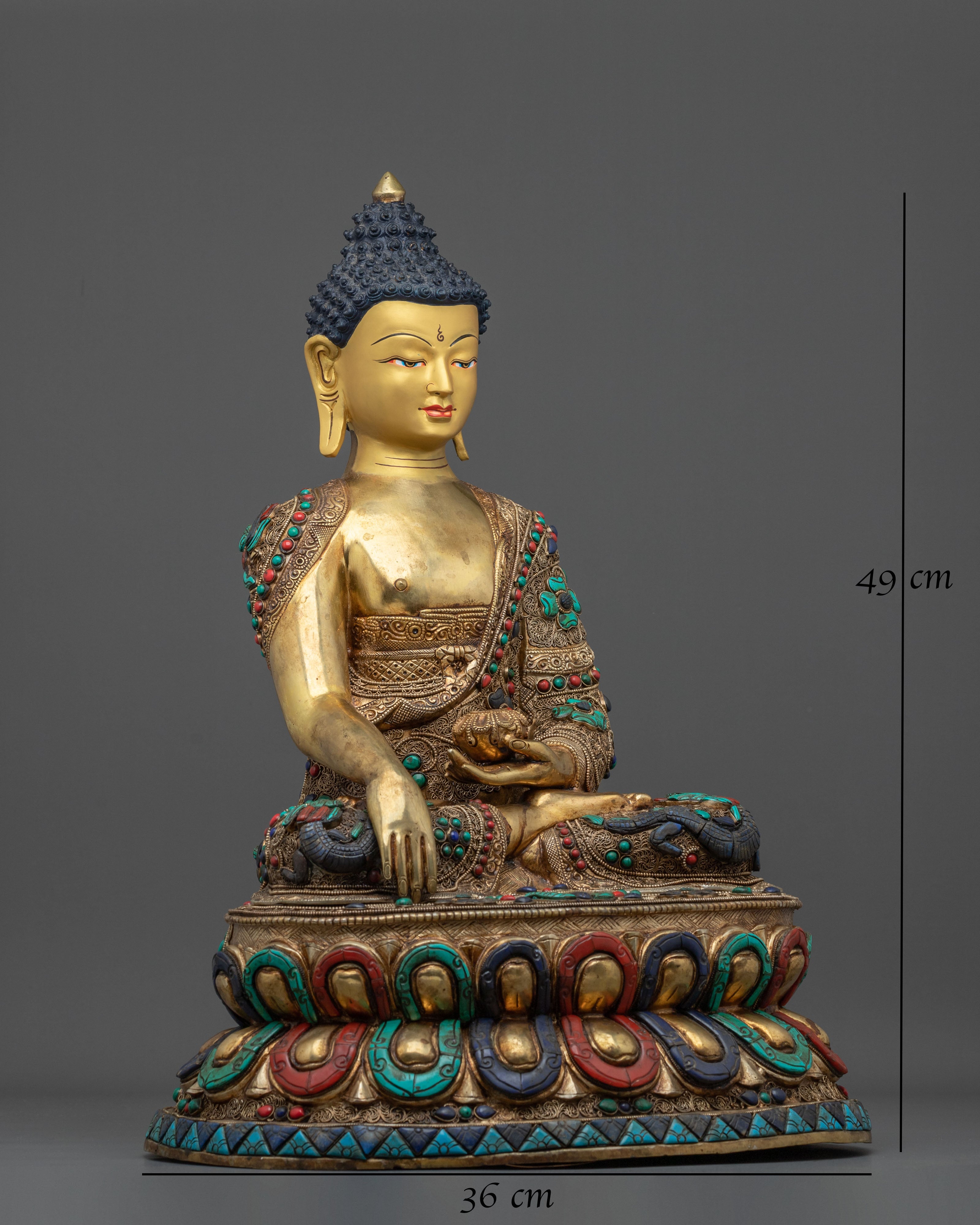 Shakya Thubpa Shakyamuni Statue | Tibetan Buddhist Buddha Sculpture