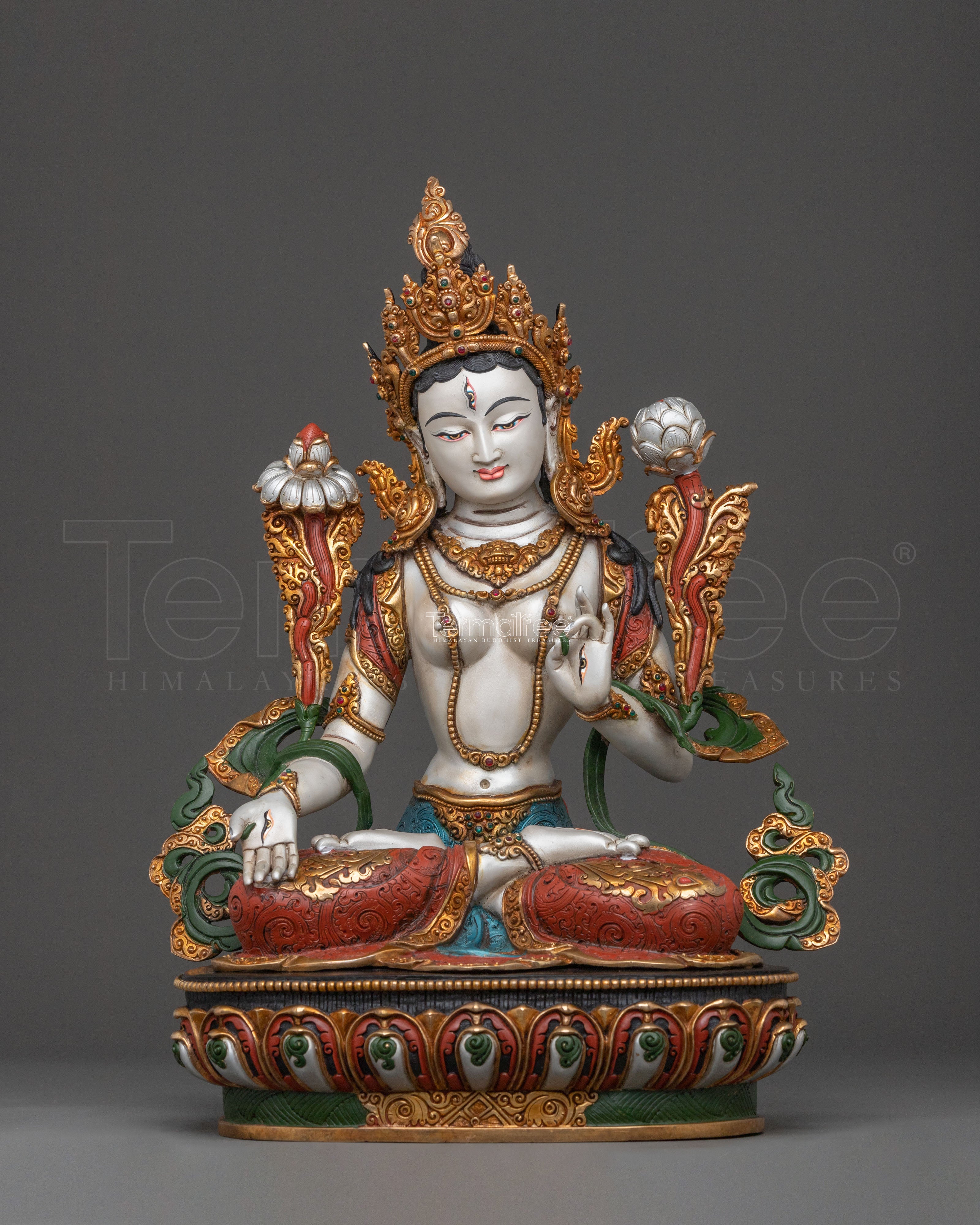 White Tara Long Life Healing Statue