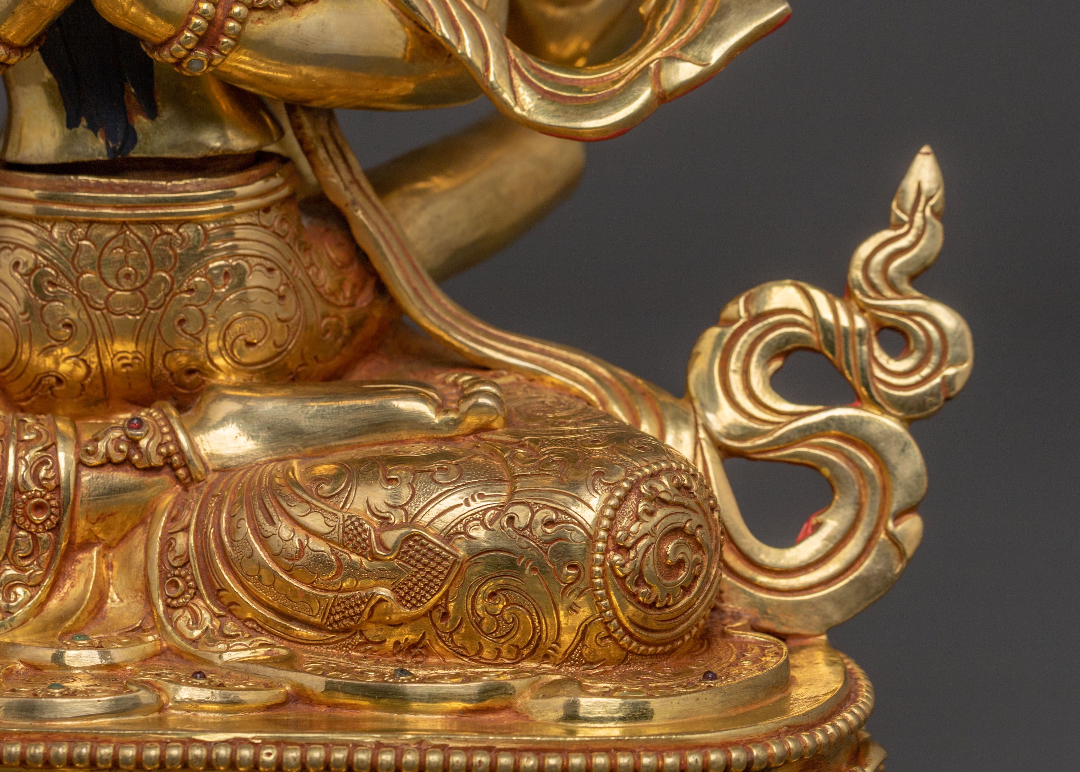 Chenrezig Golden Statue With Consort | Blessing Icons