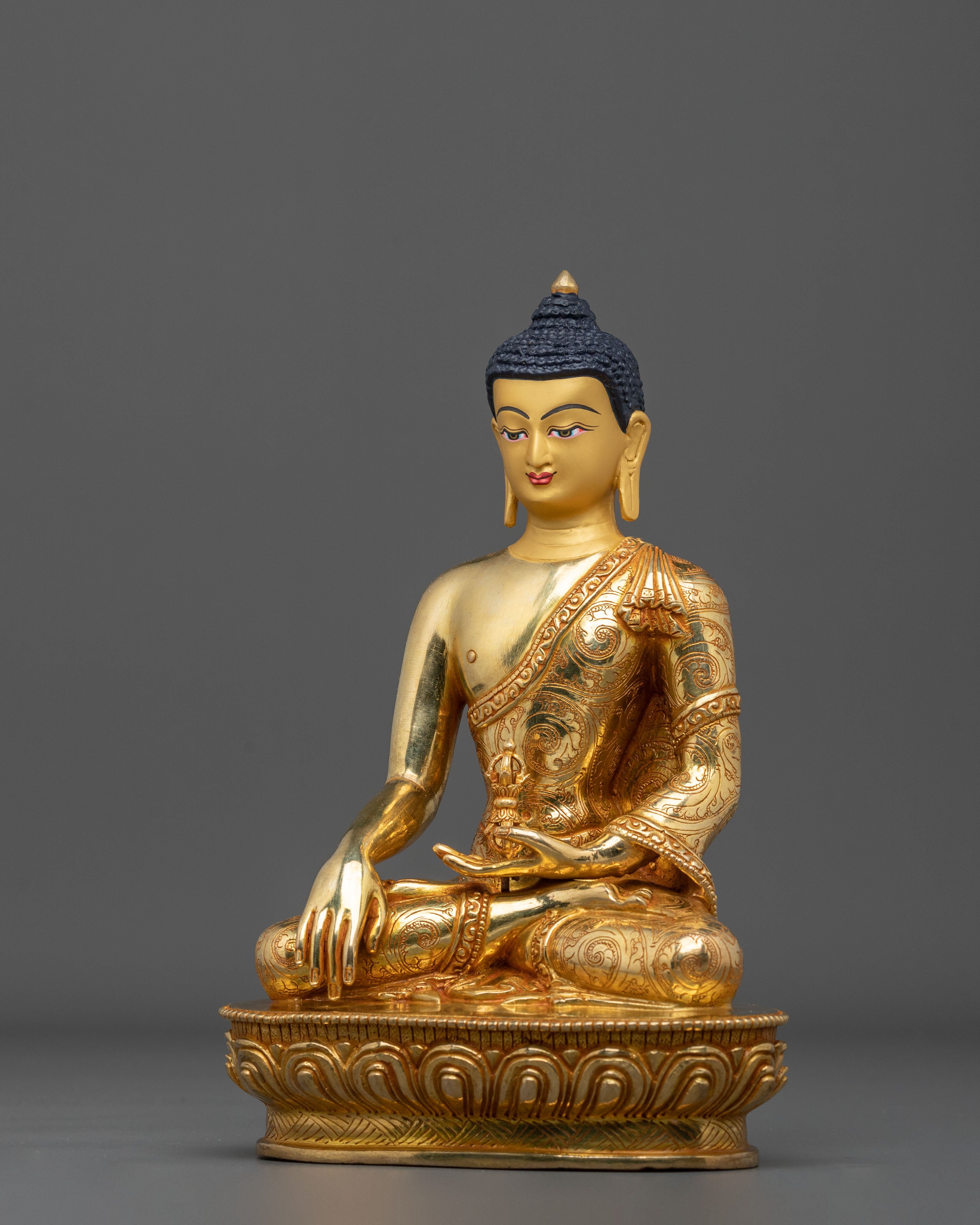 Hand Carved Mitrugpa Sculpture | Serene Divinity in Copper