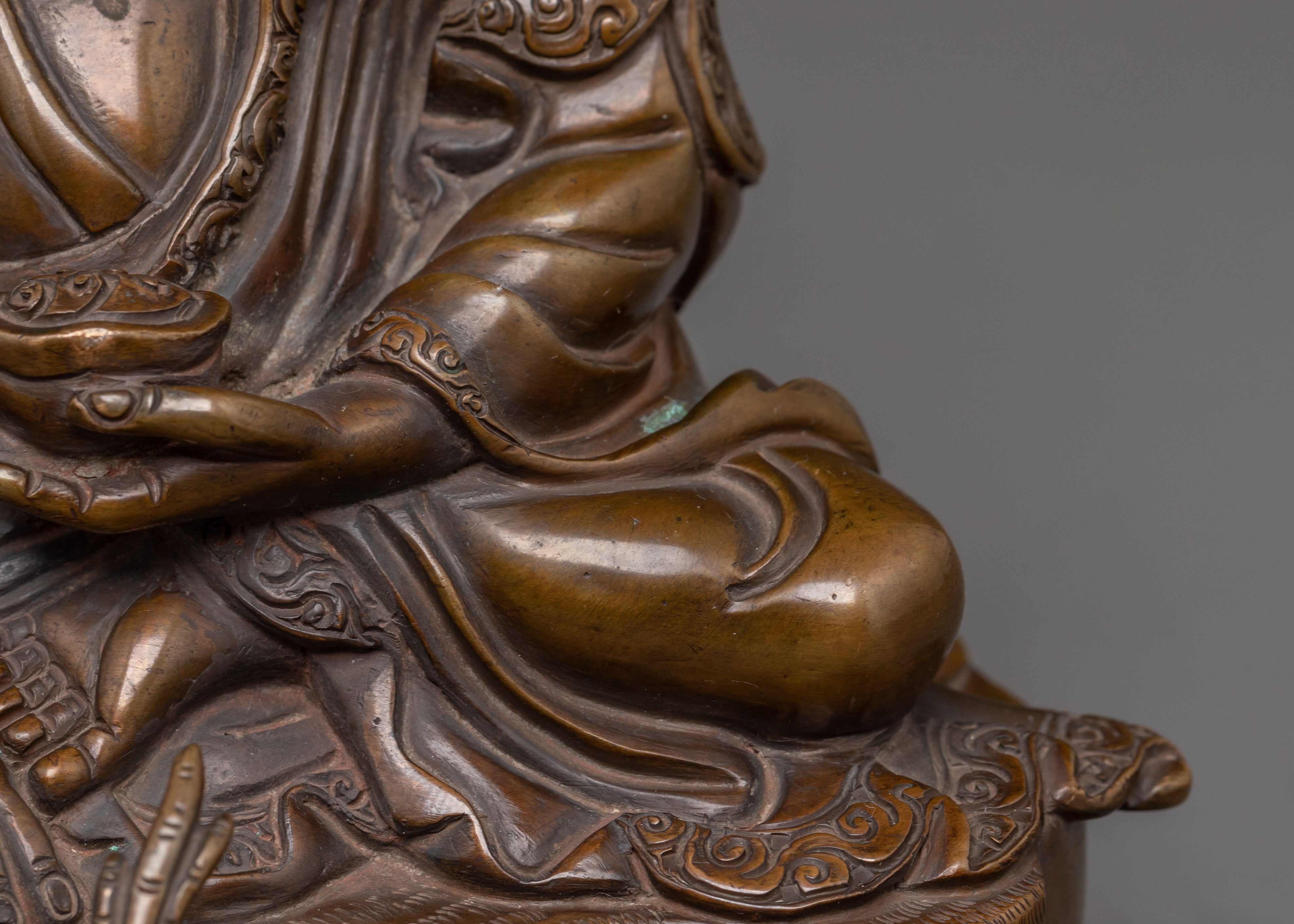 Handmade Milarepa Oxidized Statue | Tibetan Yogi and Poet