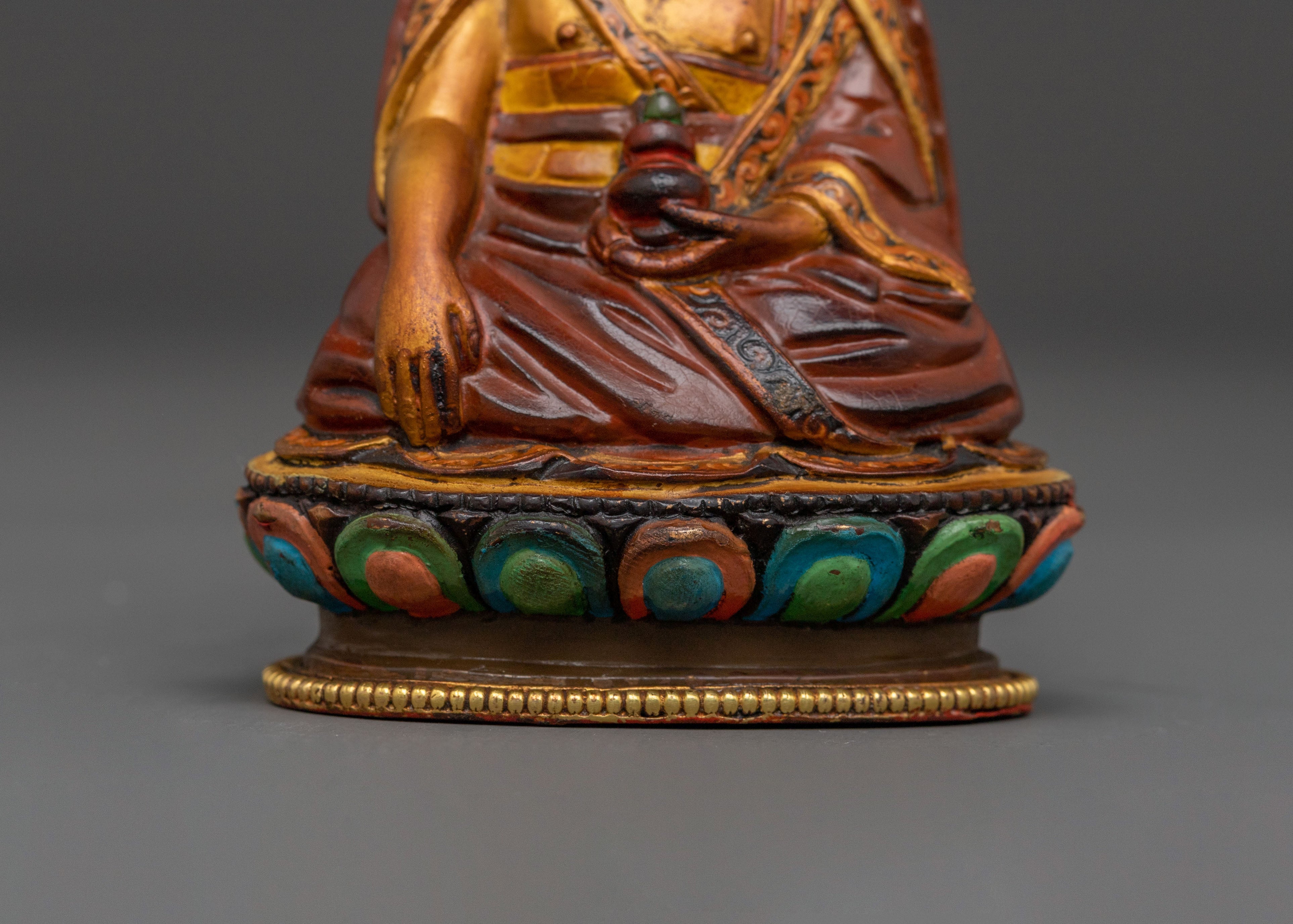 Buddhist Master Guru Shapdum Statue – Handcrafted Copper Sculpture