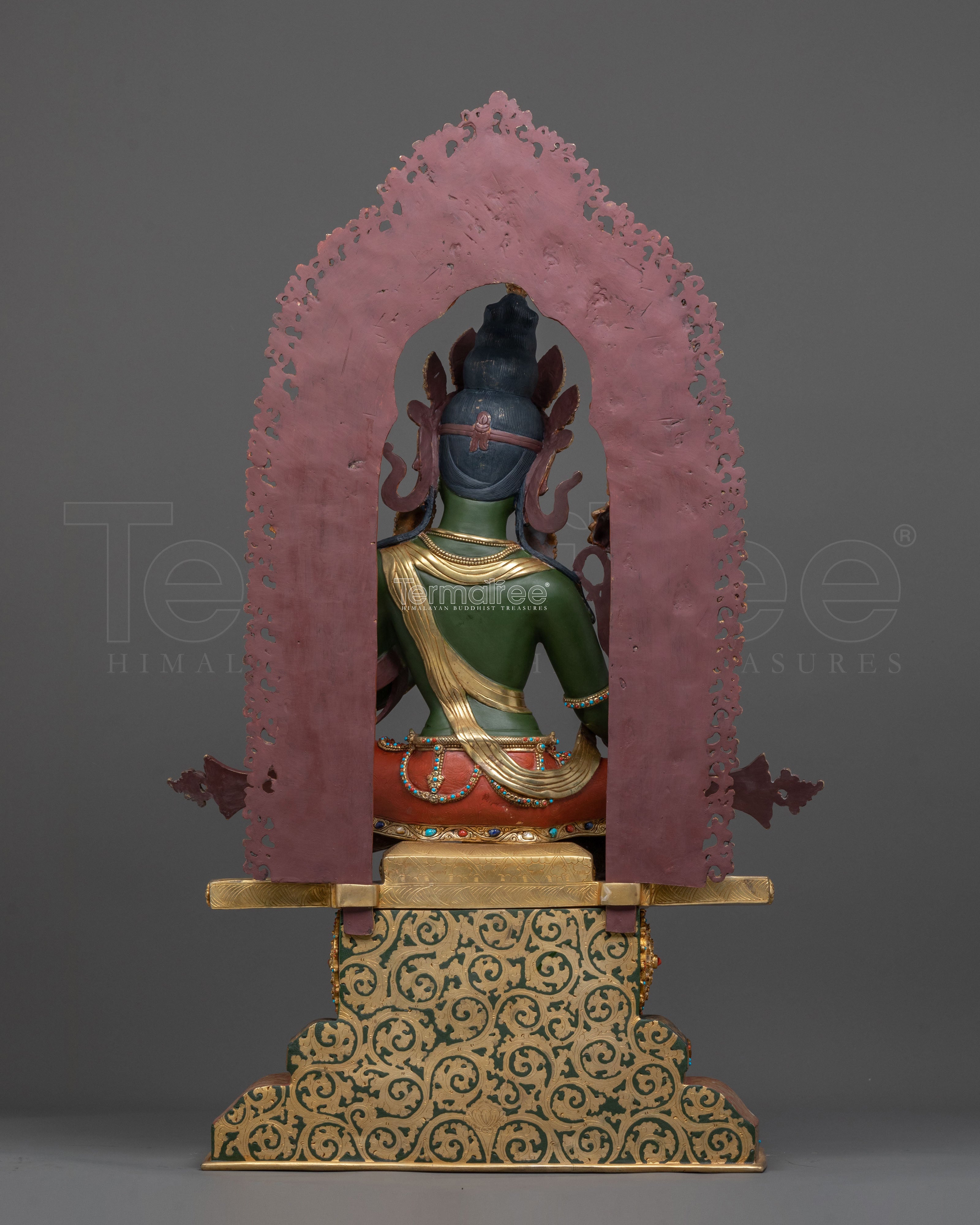 Handmade Green Tara Spiritual Statue | Home Decor